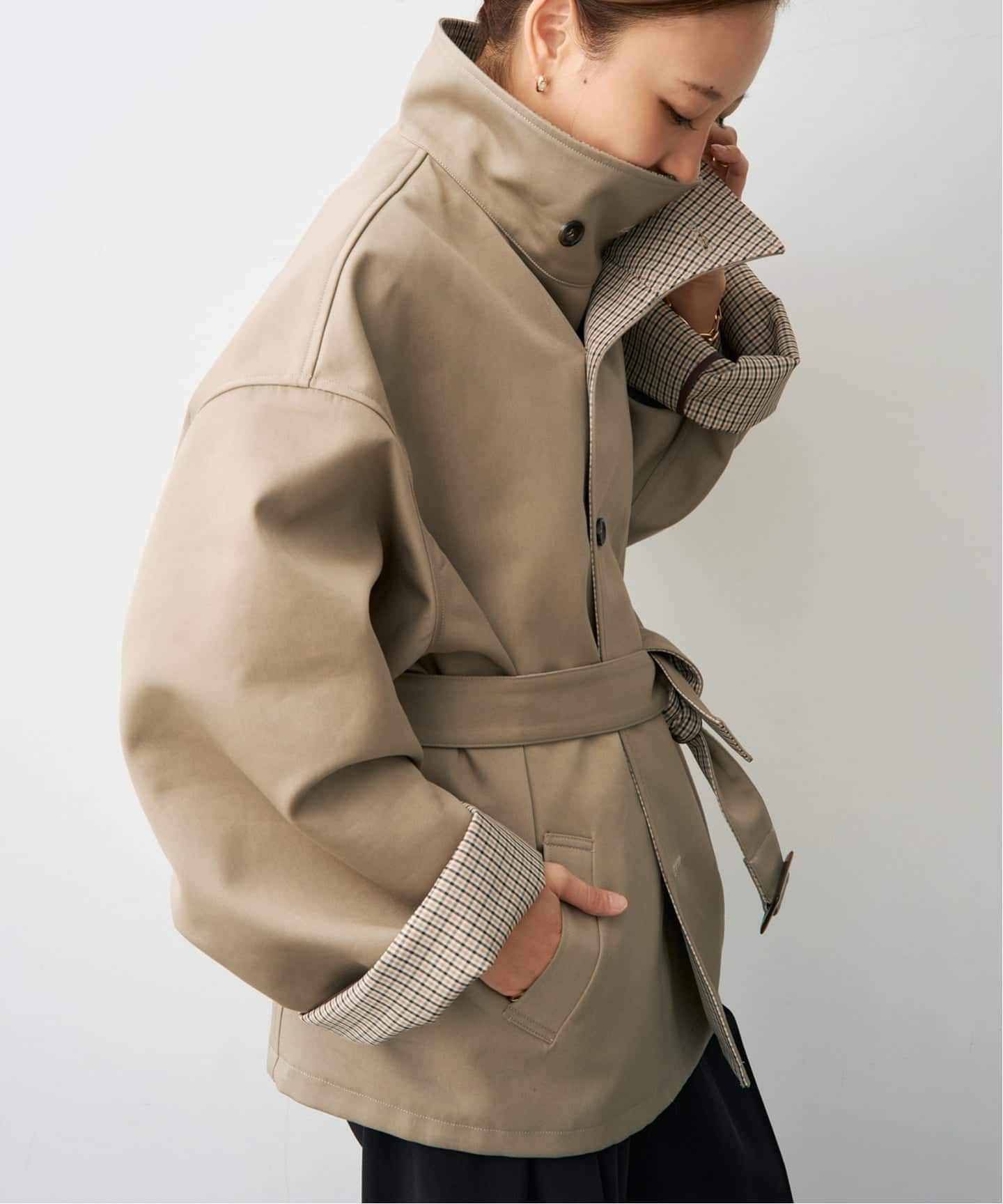 MADISONBLUE　トレンチコート ベージュ MADISONBLUE / マディソンブルー】 SINGLE TRENCH COAT（トレンチ