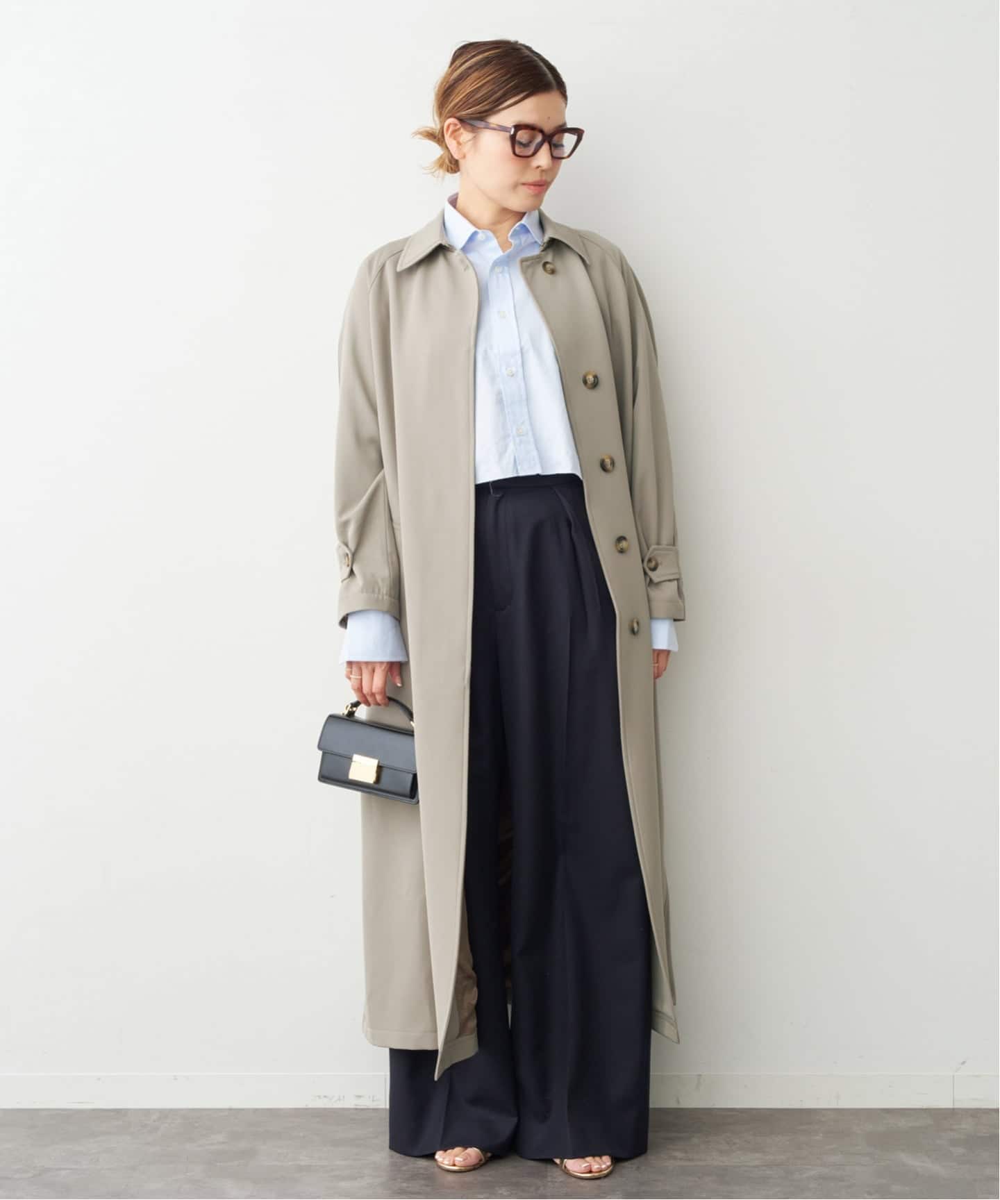 ドゥーズィエムクラス　Striking ジャケットコート　グレージュ系 HOMME GIRLS/オムガールズ】 Mac Coat（ステンカラーコート