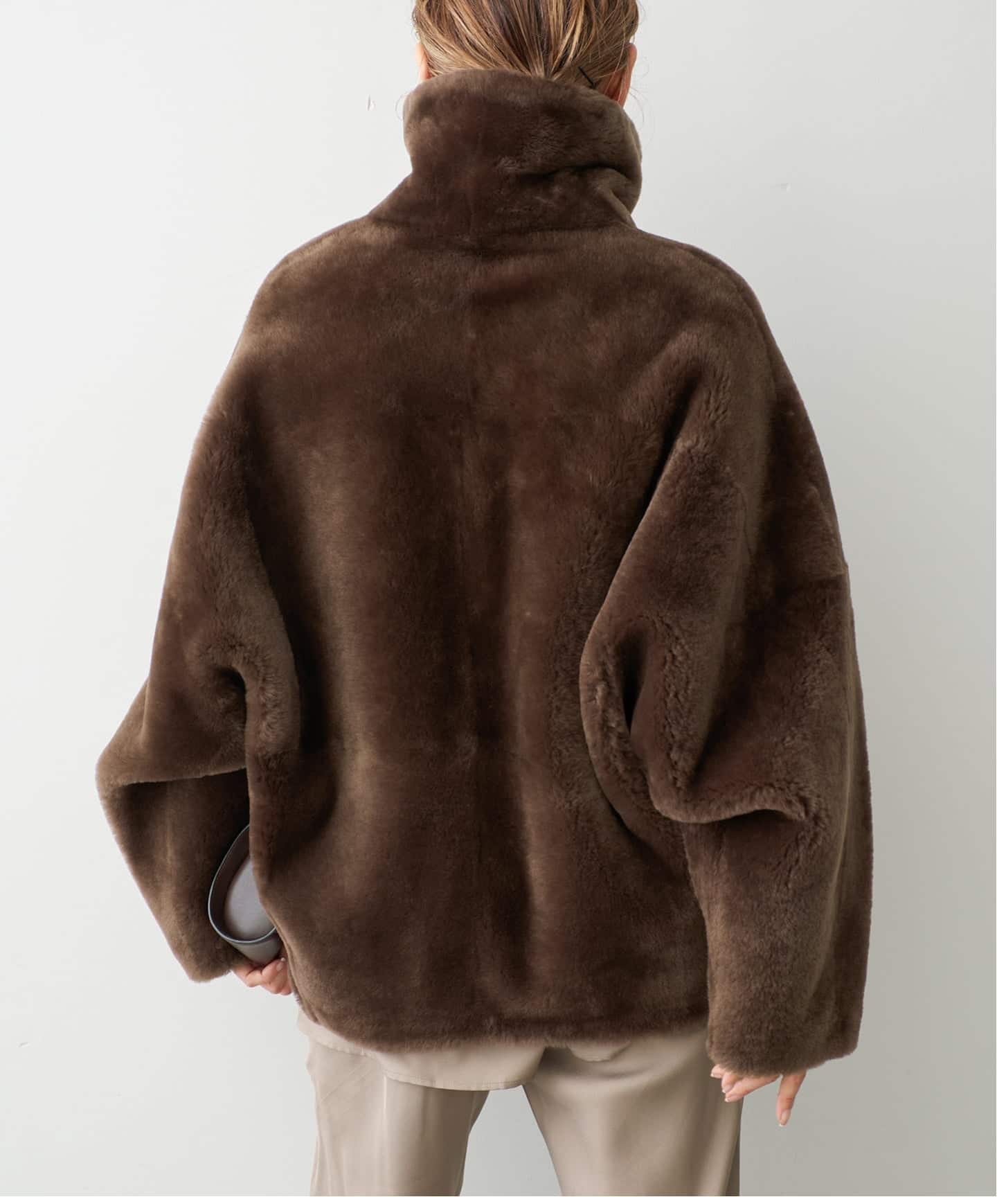 BLANCHA/ブランカ】Straight merino shearling jacket（ムートンコート