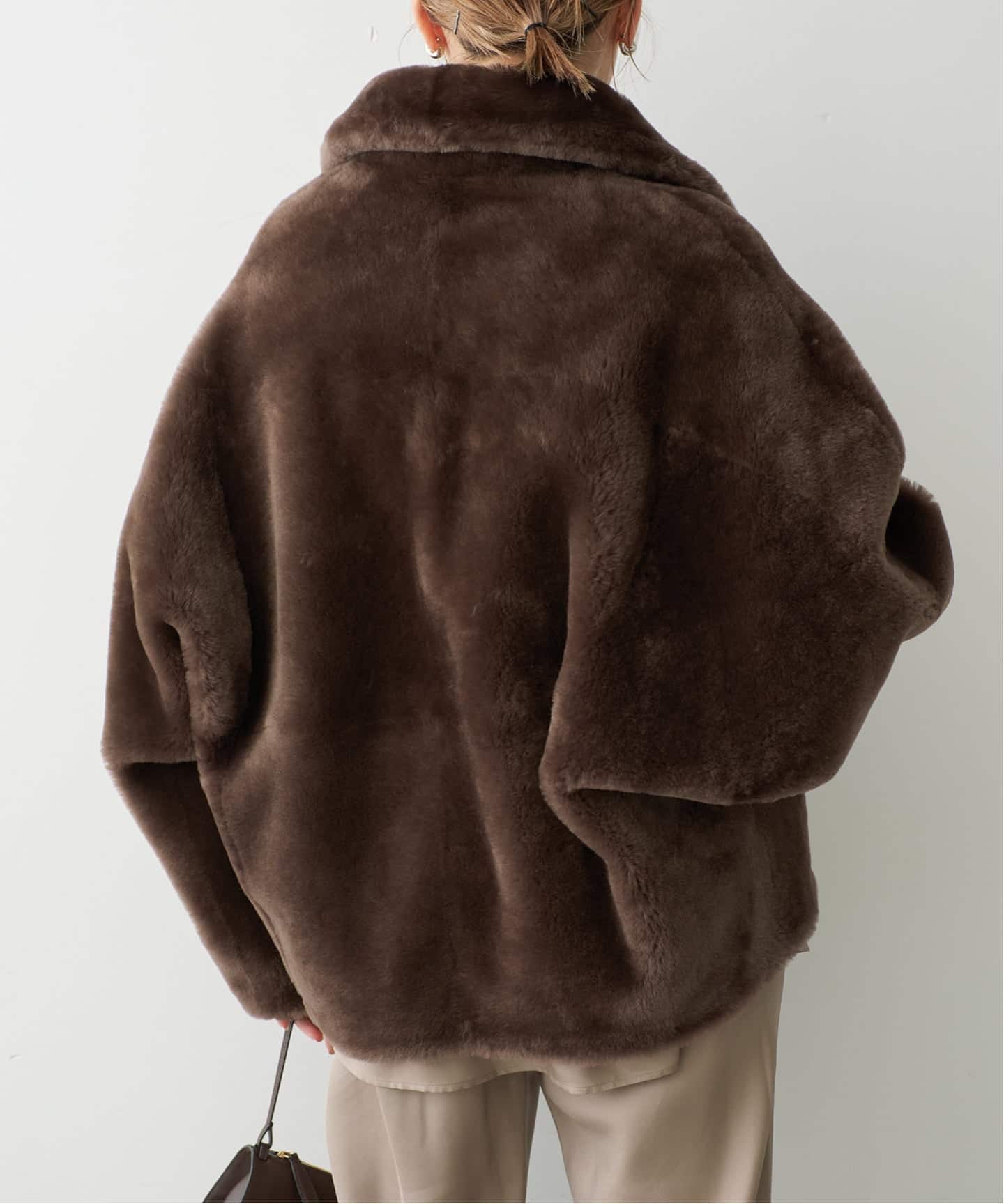 BLANCHA/ブランカ】Straight merino shearling jacket（ムートンコート