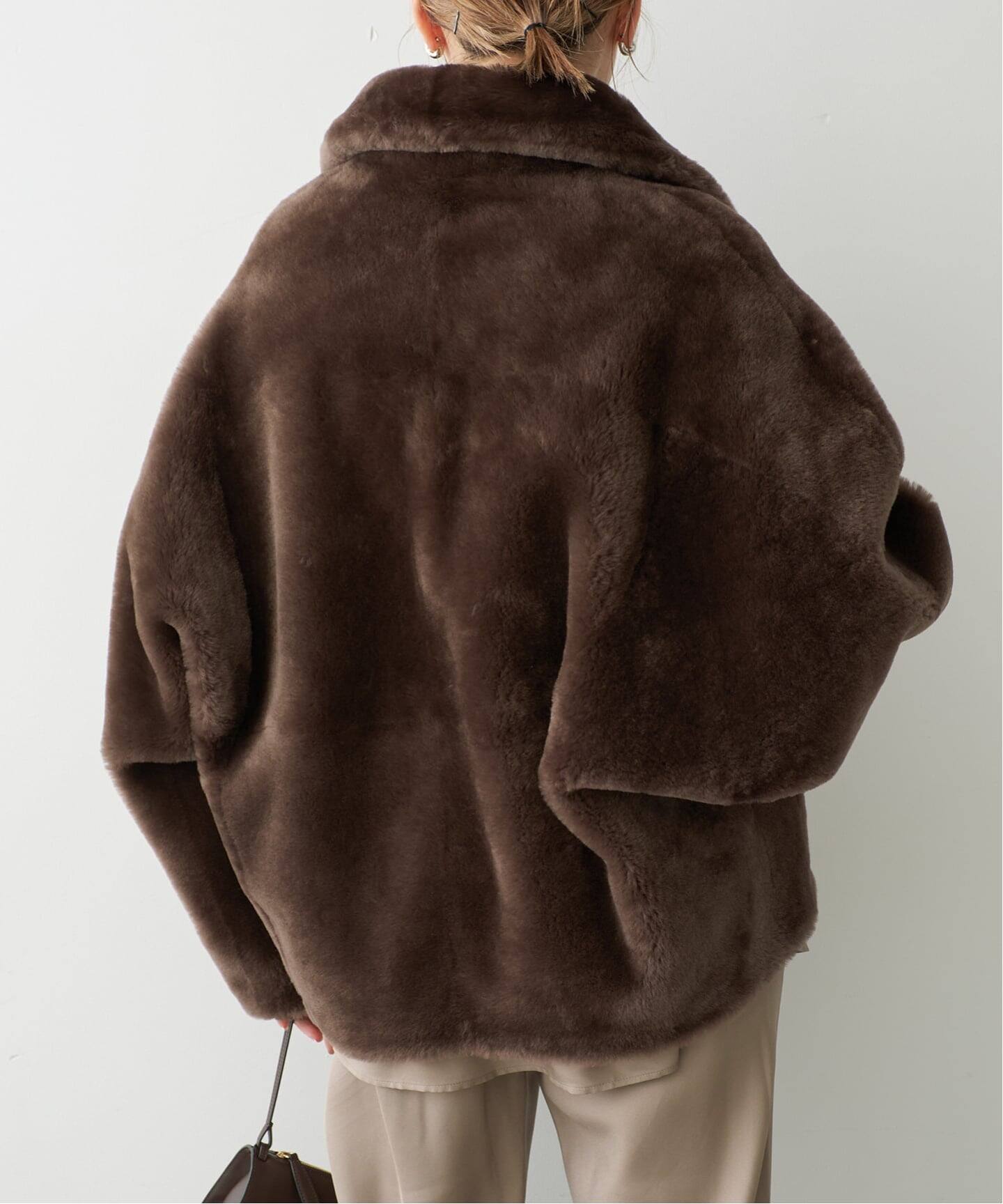 BLANCHA/ブランカ】Straight merino shearling jacket（ムートンコート 