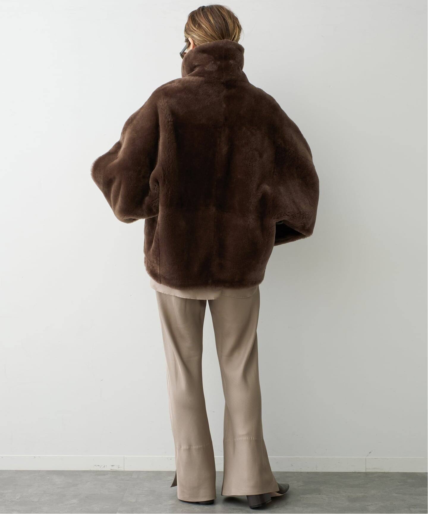 BLANCHA/ブランカ】Straight merino shearling jacket（ムートンコート 