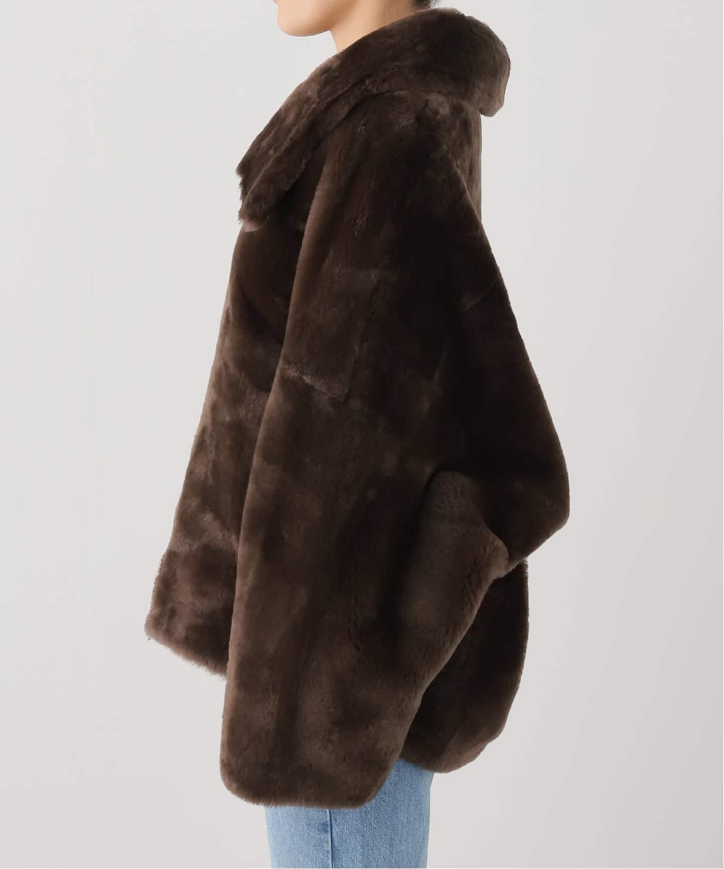 BLANCHA/ブランカ】Straight merino shearling jacket（ムートンコート