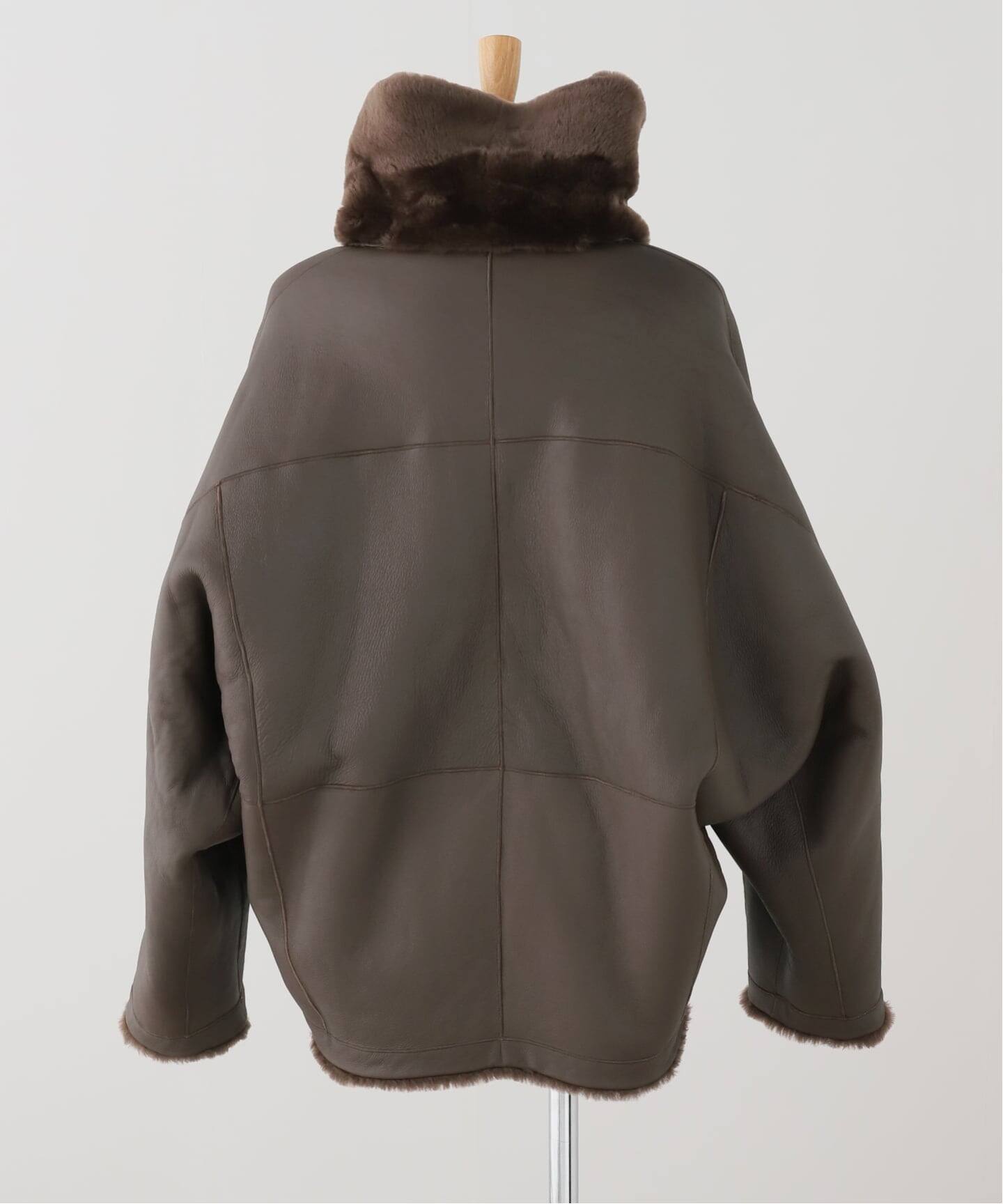 BLANCHA/ブランカ】Straight merino shearling jacket（ムートンコート 