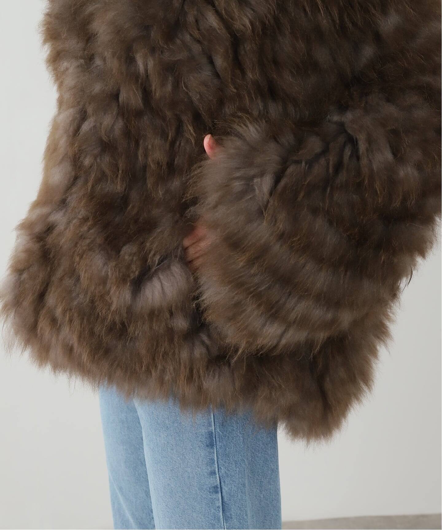 SIMONETTA RAVIZZA/シモネッタラヴィッツァ】CASHMERE GOAT FUR JACK 