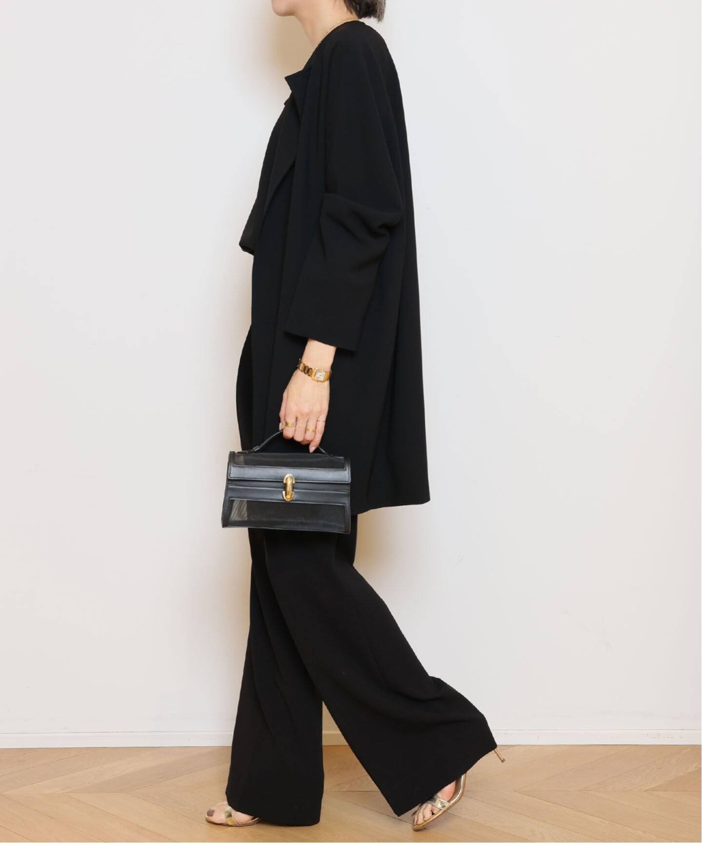 トリアセGG ノーカラー ハーフコート（ノーカラーコート）｜MUSE de