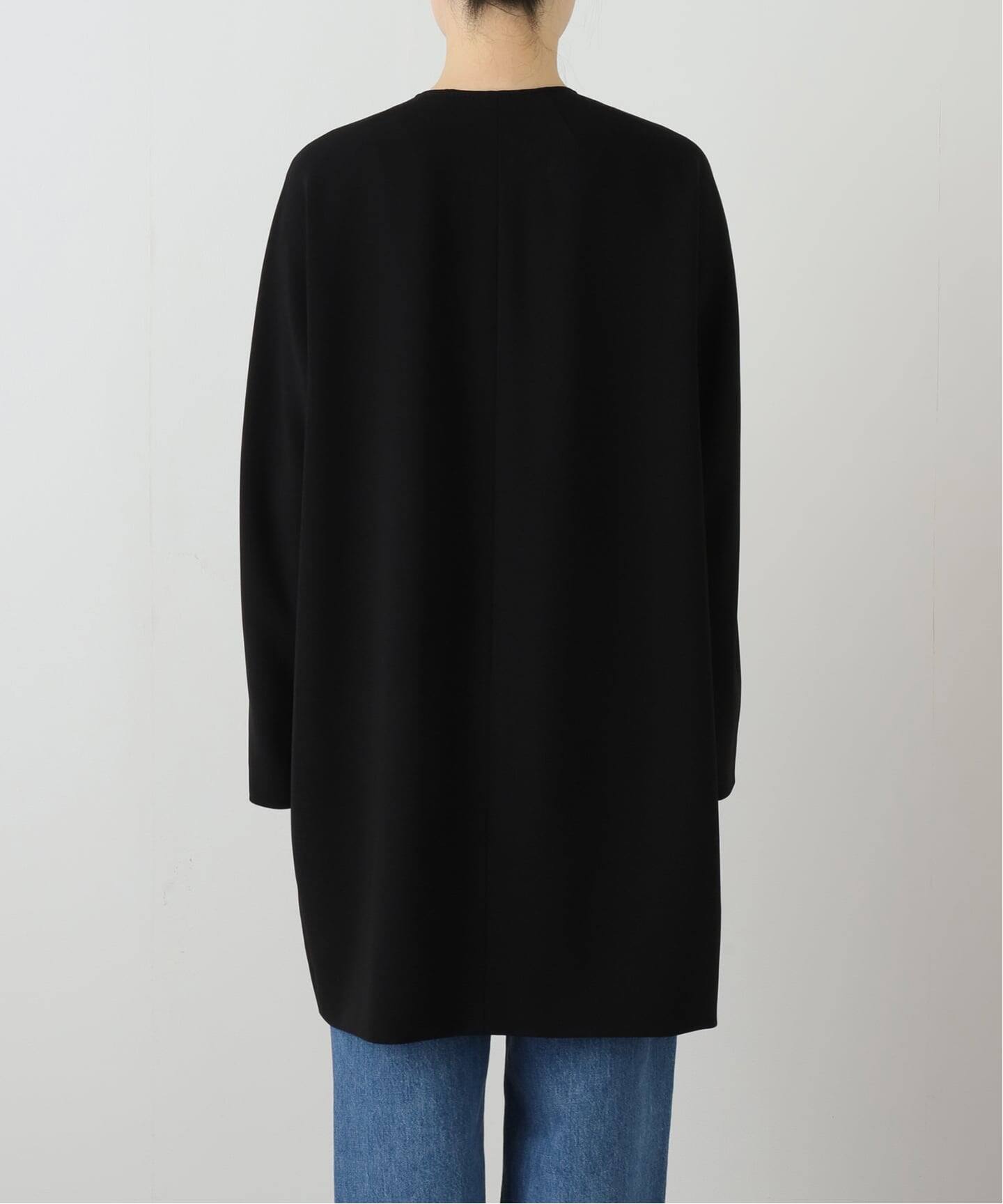 トリアセGG ノーカラー ハーフコート（ノーカラーコート）｜MUSE de