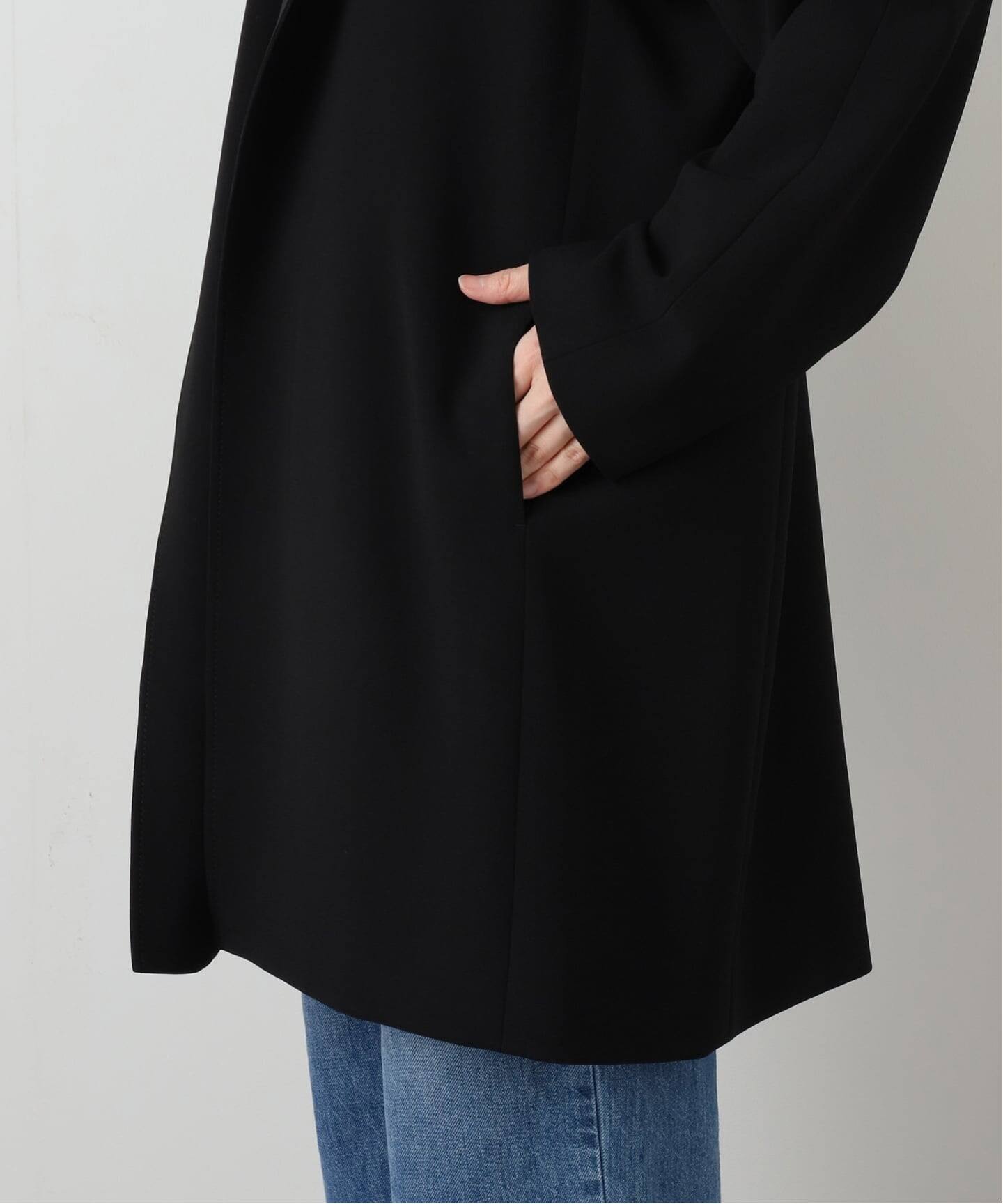 トリアセGG ノーカラー ハーフコート（ノーカラーコート）｜MUSE de