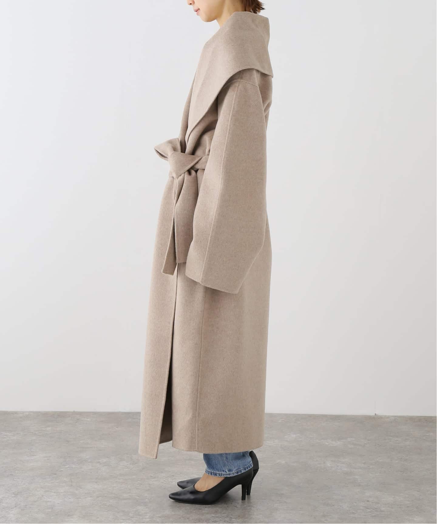 【新品・未使用】ALMA ROSA COAT★ロングコート　イエロー　42 ALMA ROSA/アルマ ローザ】LONG SHAWL GOWN コート（その他ブルゾン