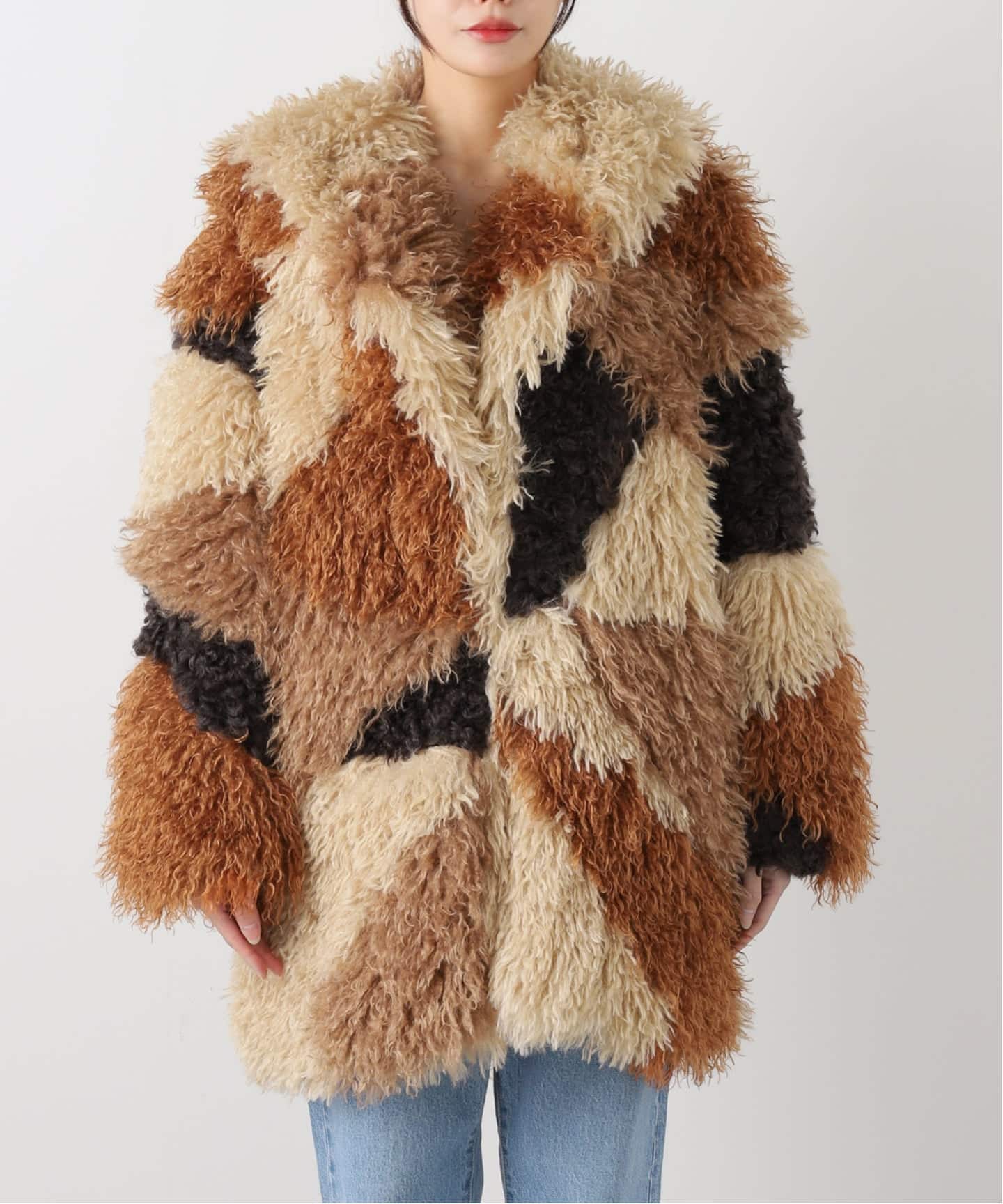 OneTeaSpoon/ワンティースプーン】MONGOLIAN FAUX FUR ジャケット OneTeaSpoon/ワンティースプーン】MONGOLIAN FAUX FUR ジャケット