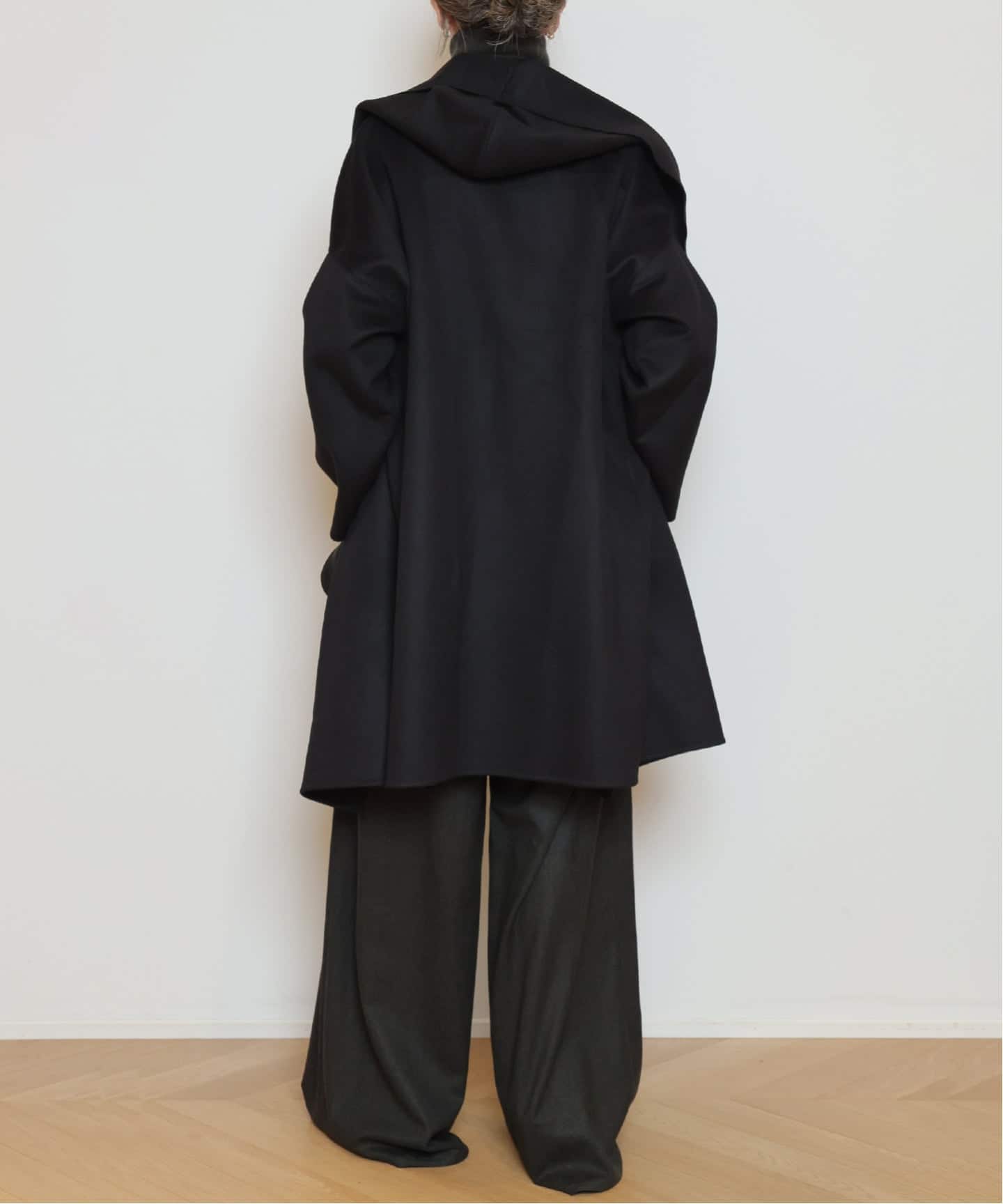 DUSAN/ドュサン】 DOUBLE CASHMERE HOODED ロングコート（フードコート