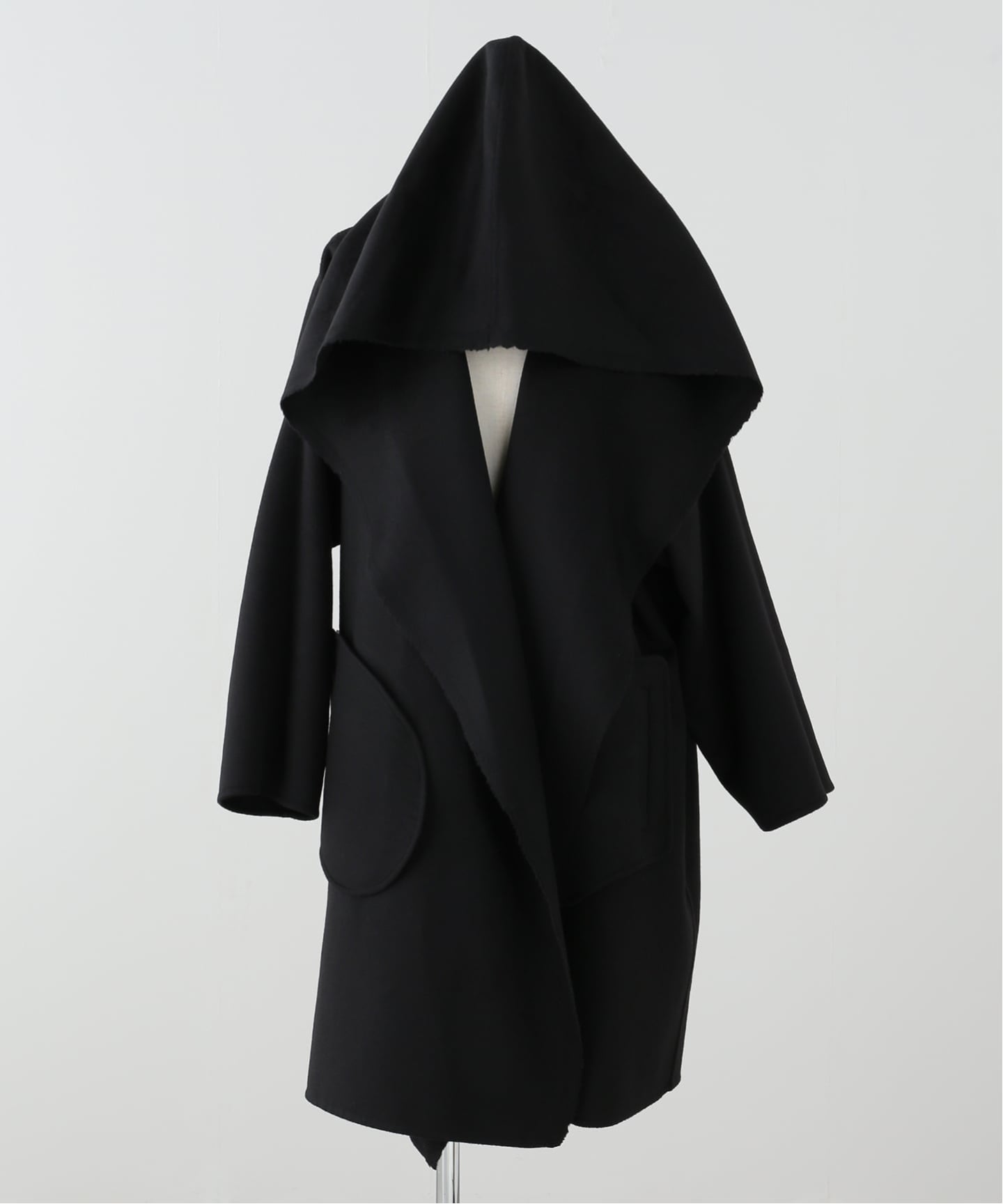 DUSAN/ドュサン】 DOUBLE CASHMERE HOODED ロングコート（フードコート