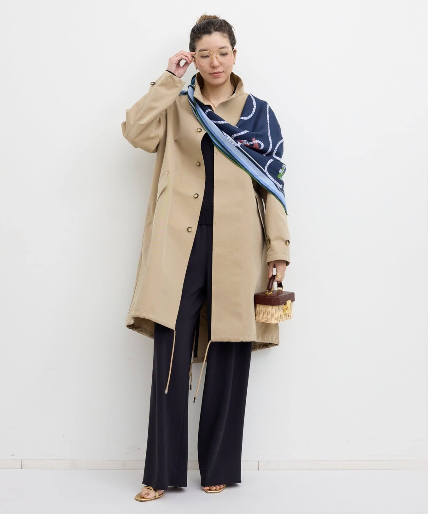 EZUMI カラーコンビコート EZUMi/エズミ】 TECLOR Seamless Stand Collar Coat（その他ブルゾン