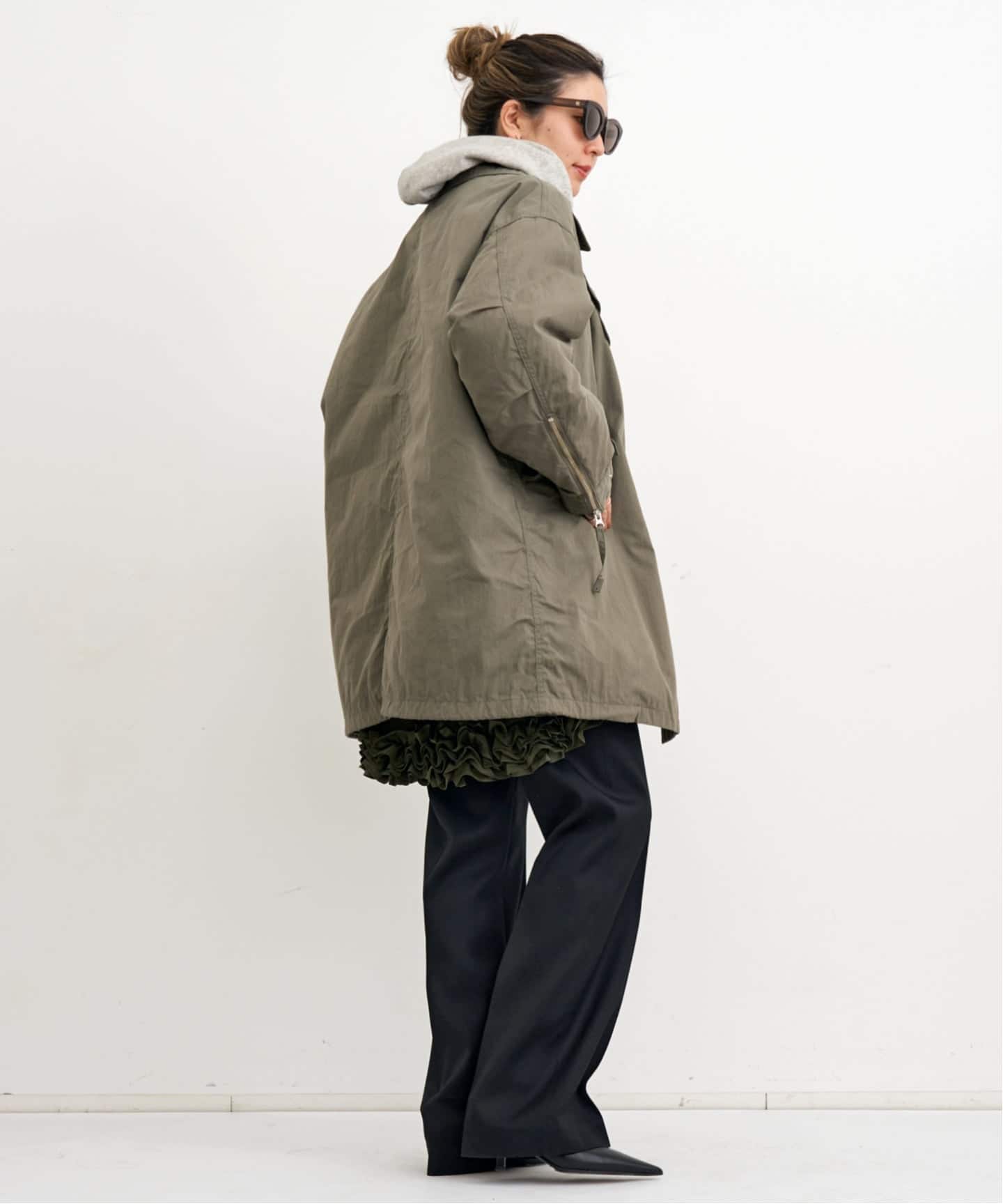 ジャケット・アウター L'Appartement LISIERE CHECK W COAT 予約》LISIERE MILITARY COAT（その他ブルゾン／アウター）｜L