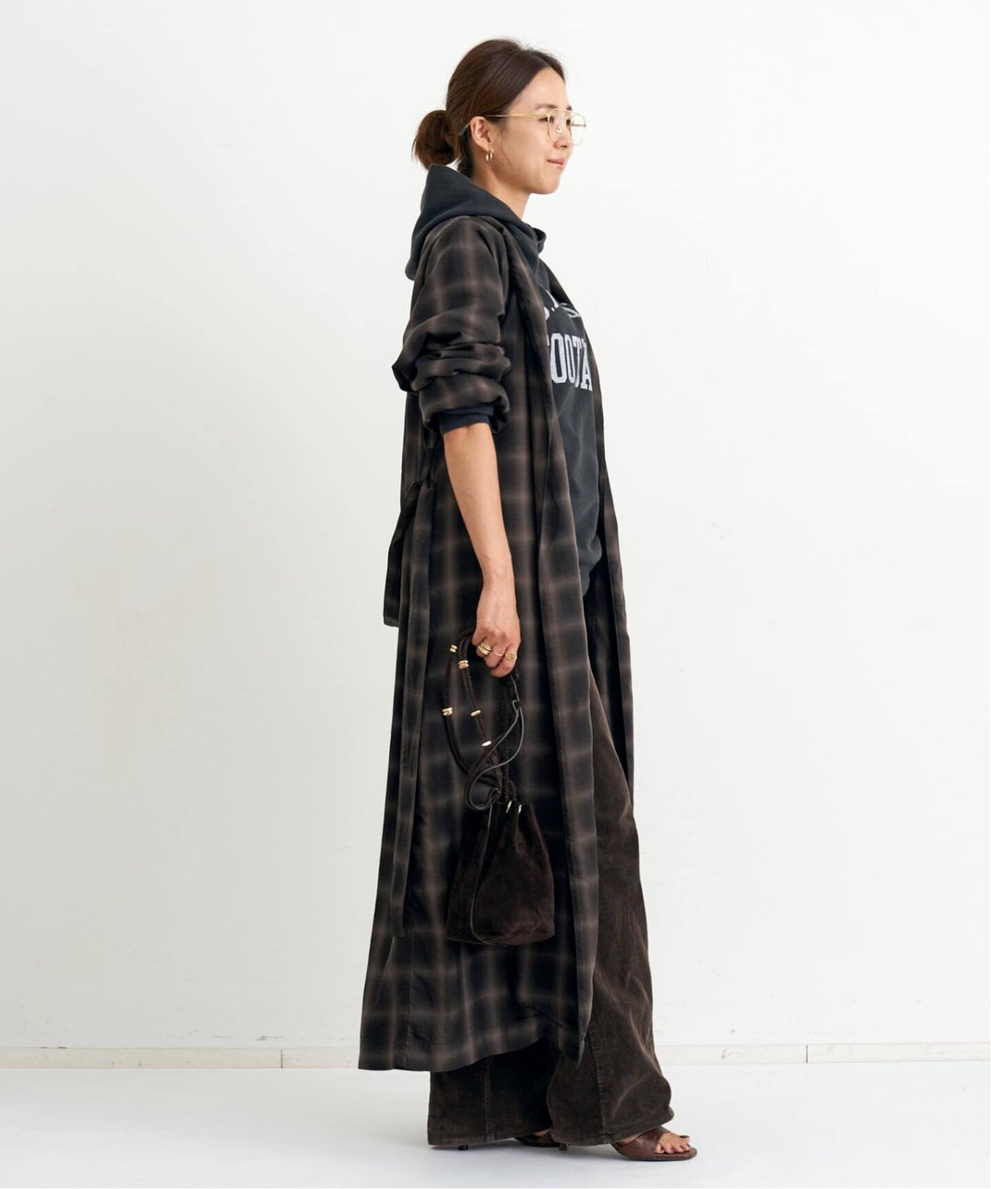 REMI RELIEF/レミ レリーフ】 TENCEL OMBRE CHECK GOWN（その他