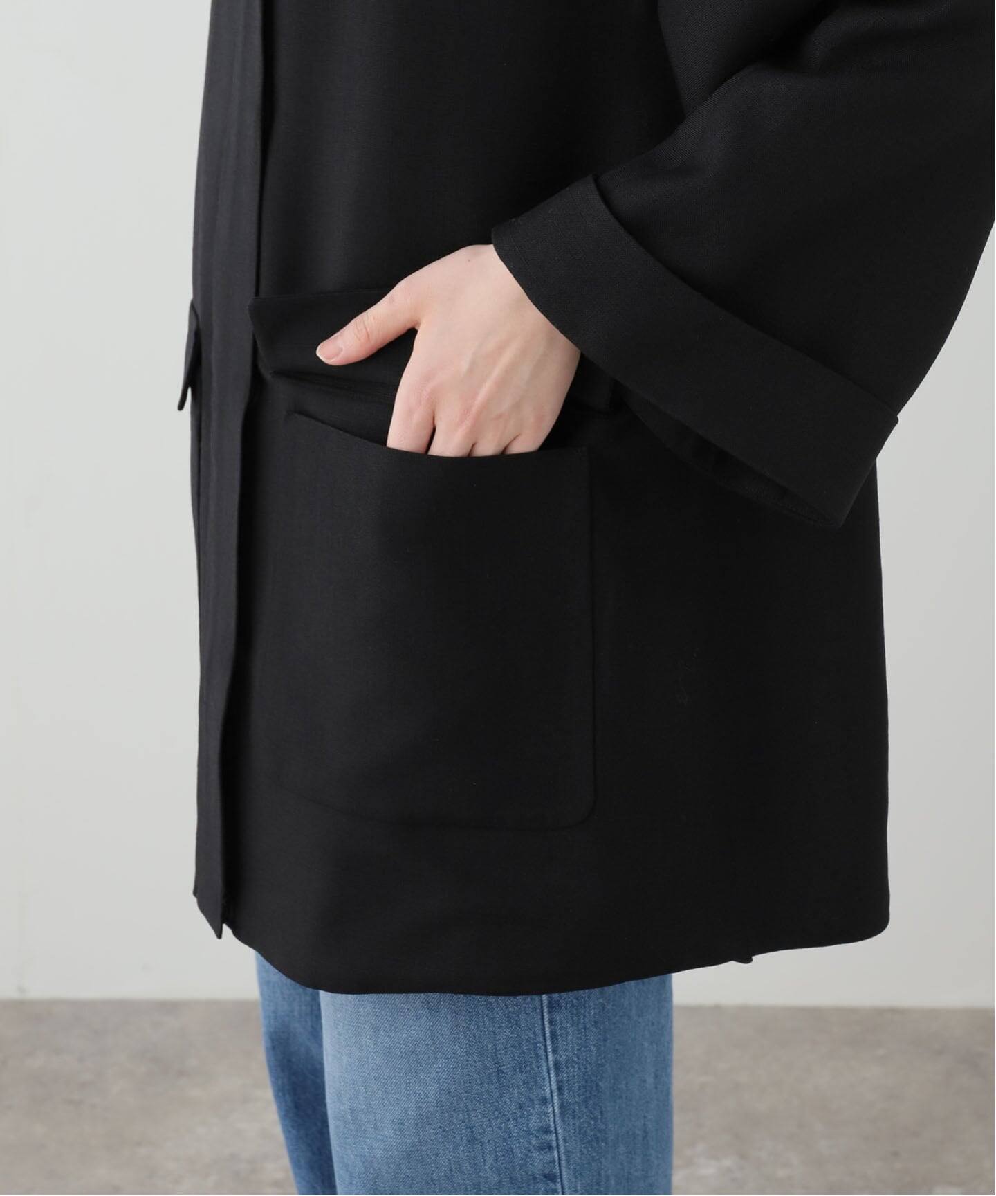 LISIERE VASINO NO COLLAR COAT（ノーカラーコート）｜L