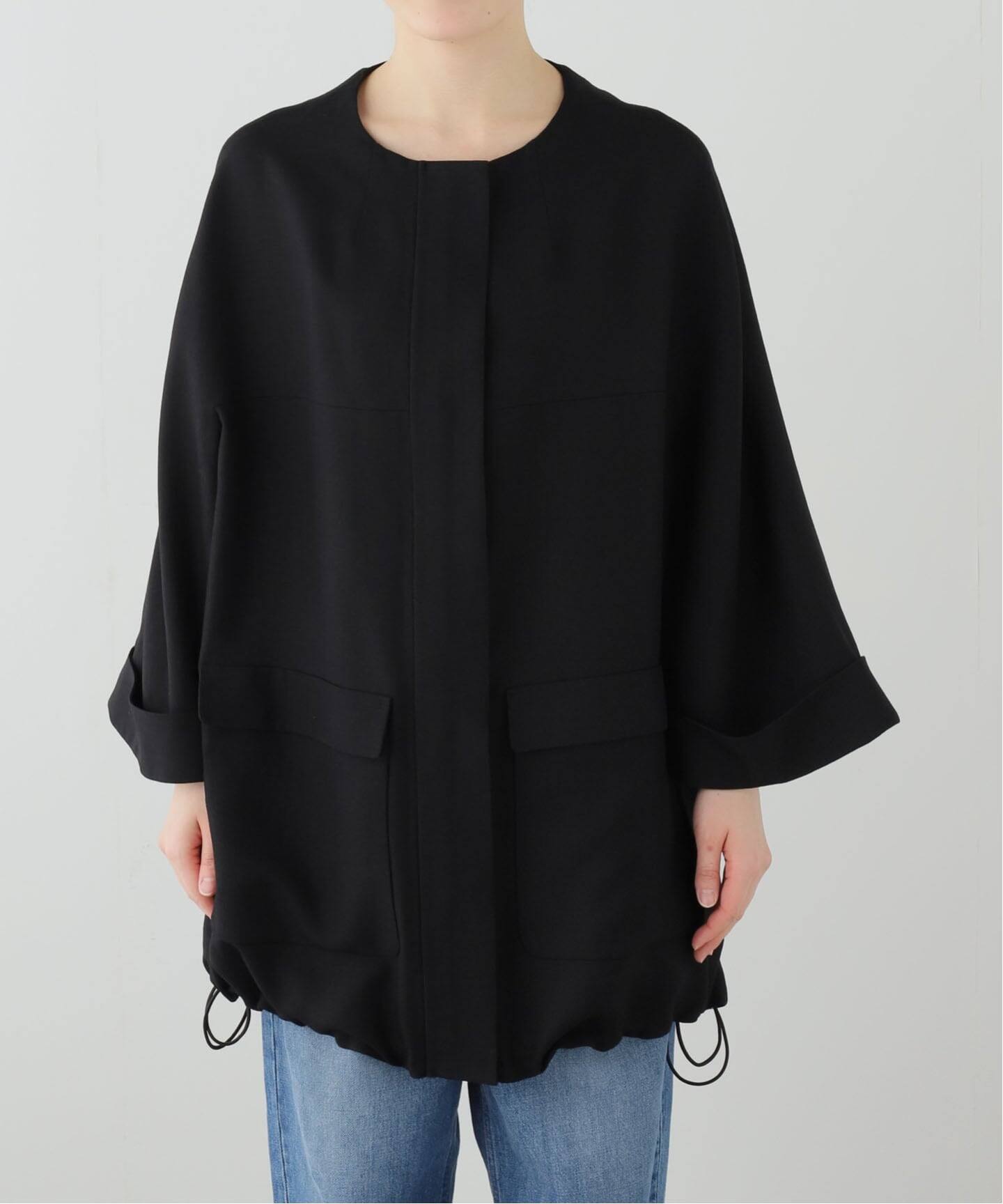 LISIERE VASINO NO COLLAR COAT（ノーカラーコート）｜L