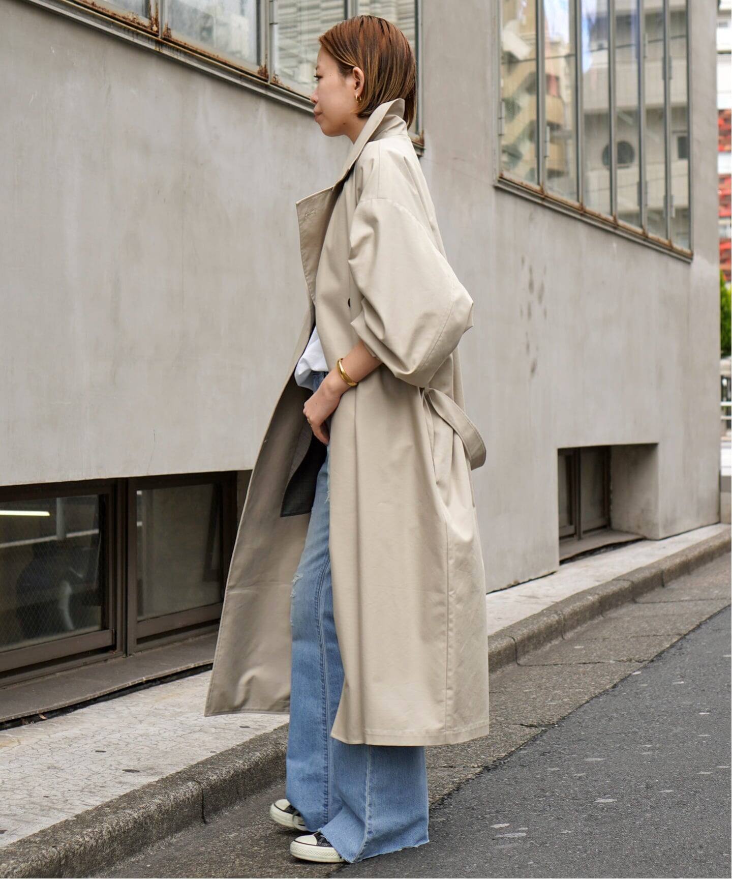 UMARMUNG/ウンマームン】CONVERTIBLE COLLAR OVERSIZED TRENCH COAT