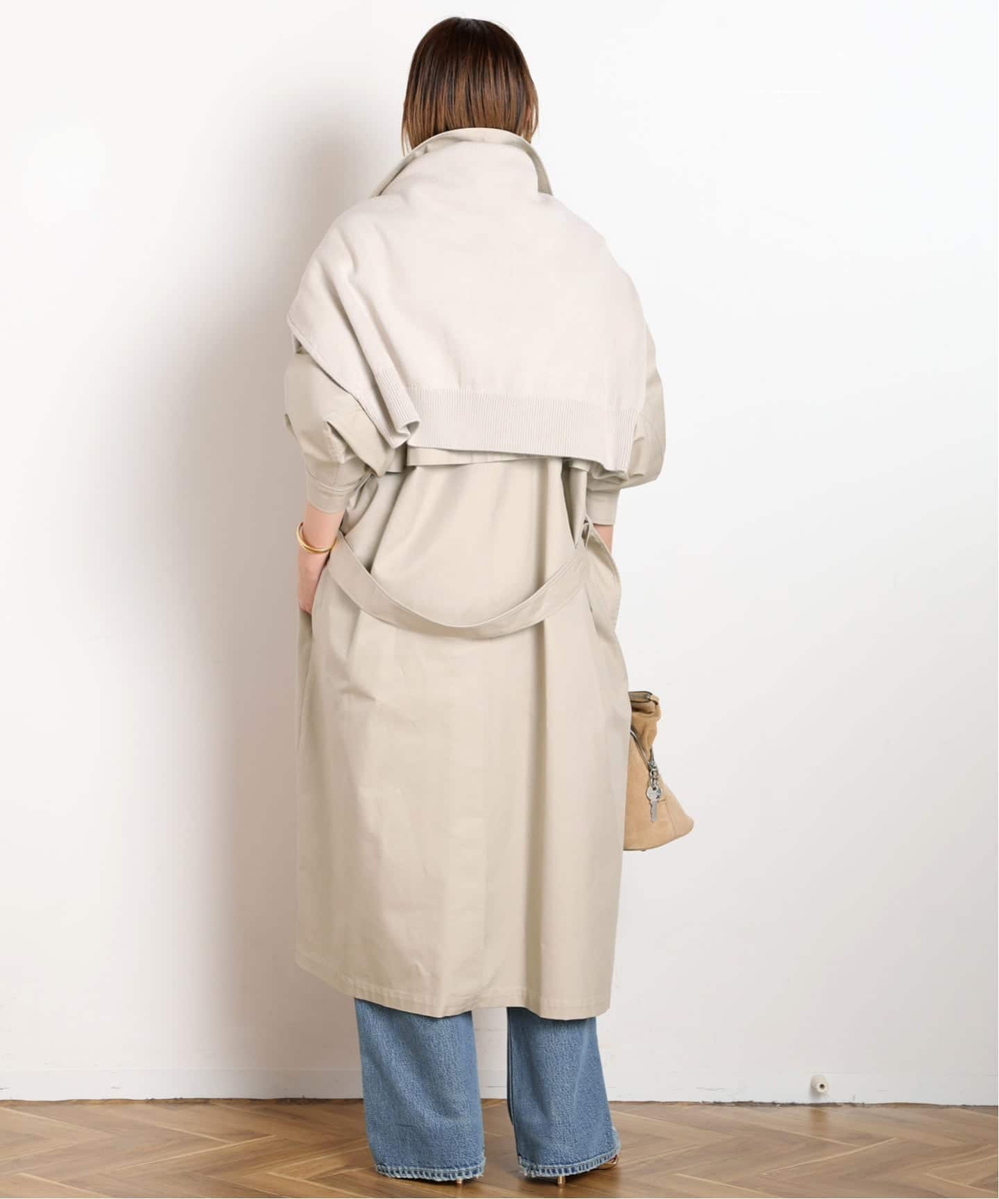 UMARMUNG/ウンマームン】CONVERTIBLE COLLAR OVERSIZED TRENCH COAT