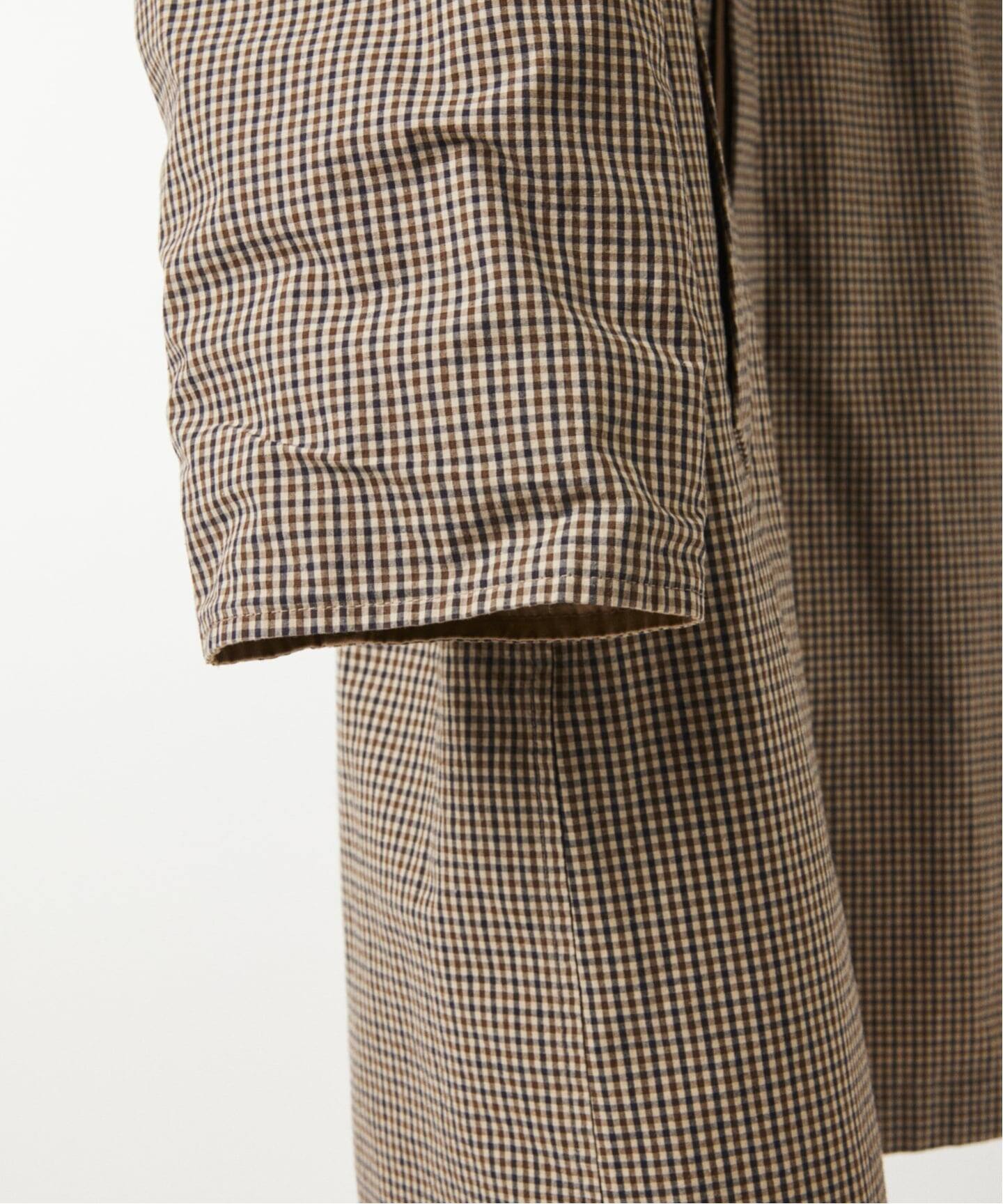 予約》チェック リバーシブル ステンカラー コート（ステンカラー