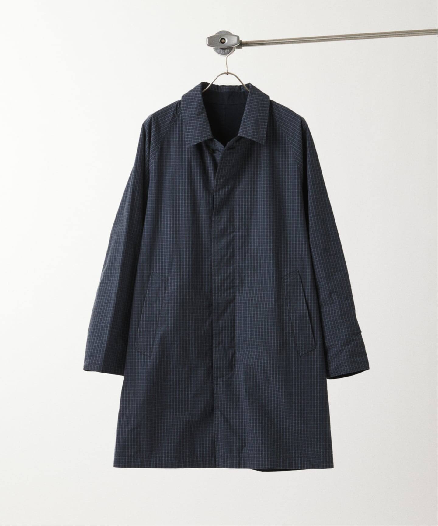 予約》チェック リバーシブル ステンカラー コート（ステンカラー