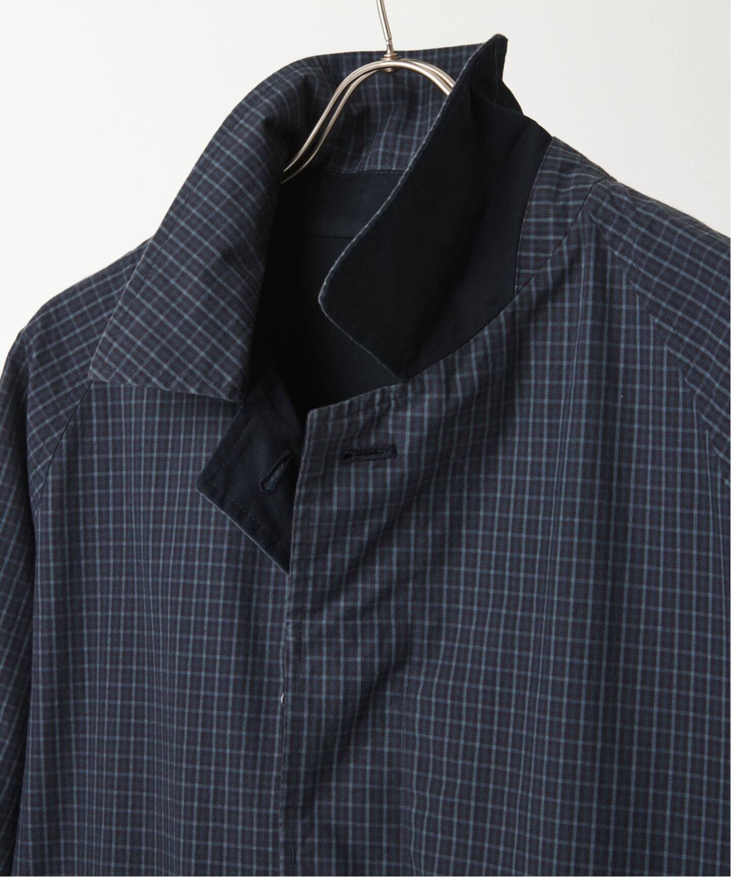 予約》チェック リバーシブル ステンカラー コート（ステンカラー