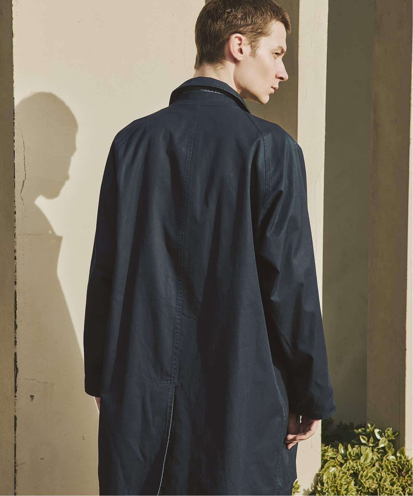 チェック リバーシブル ステンカラー コート（ステンカラーコート