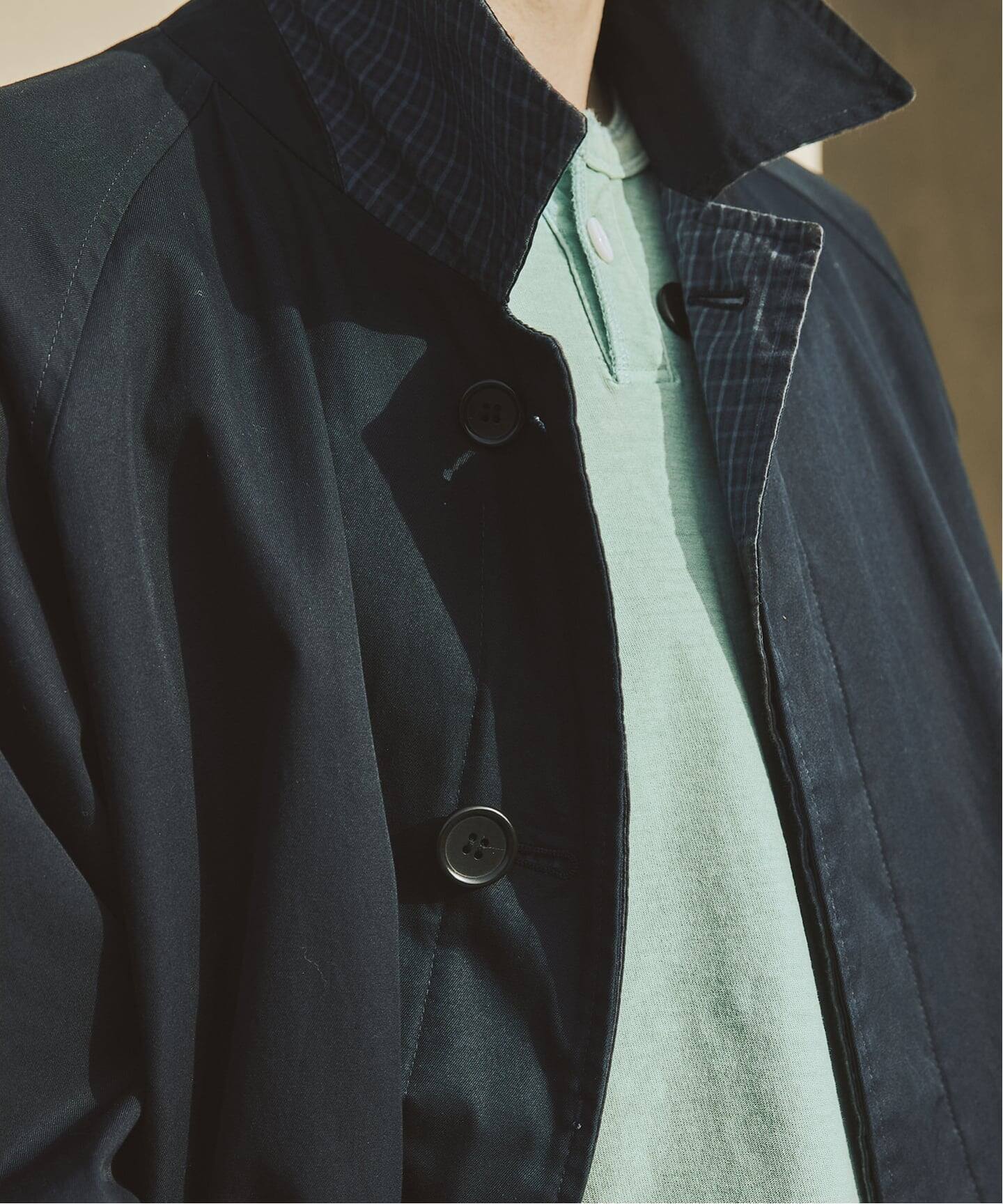 チェック リバーシブル ステンカラー コート（ステンカラーコート