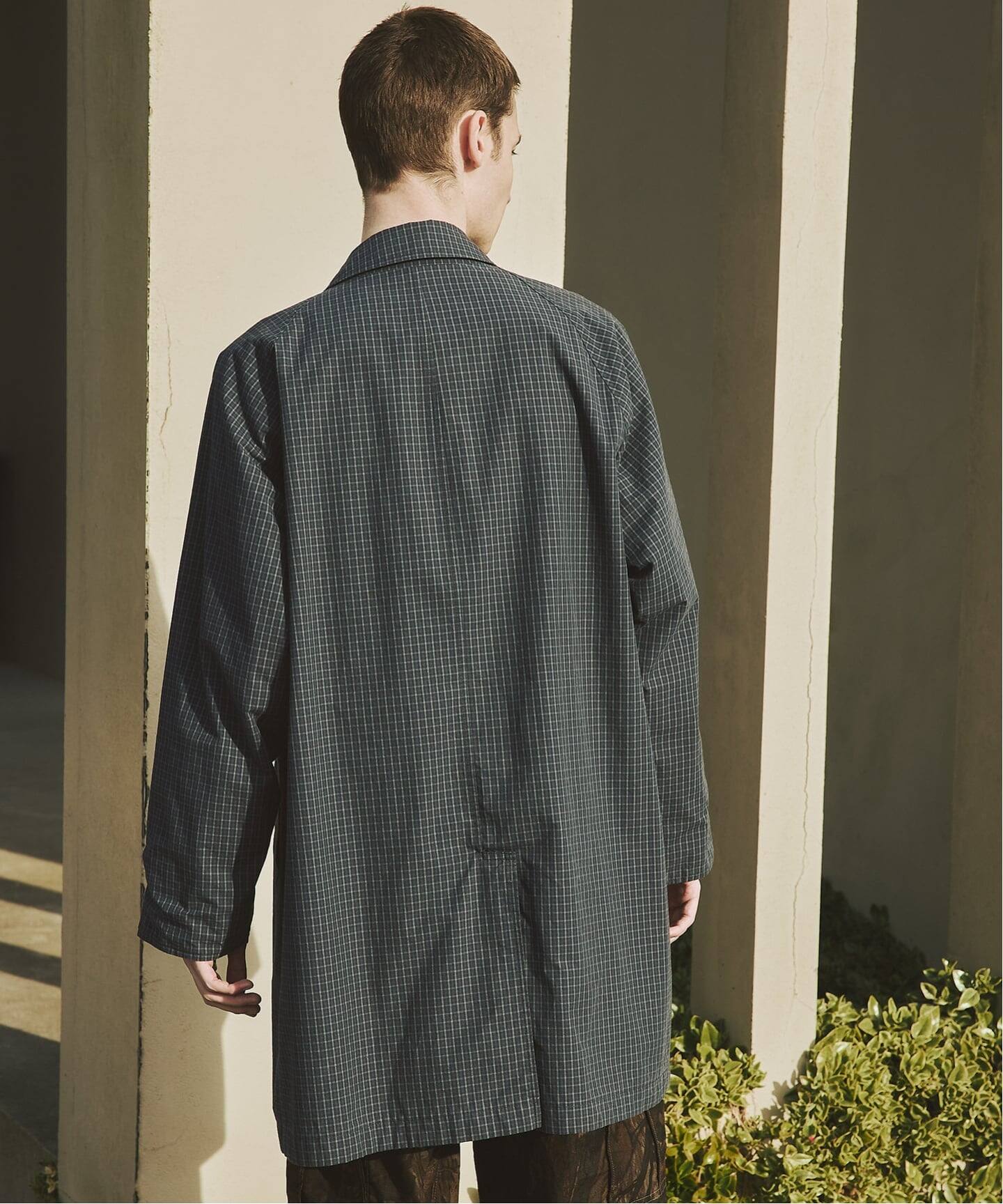 【美品】 STANDARD　JOURNAL　ステンカラーコート　リバーシブル チェック リバーシブル ステンカラー コート（ステンカラーコート