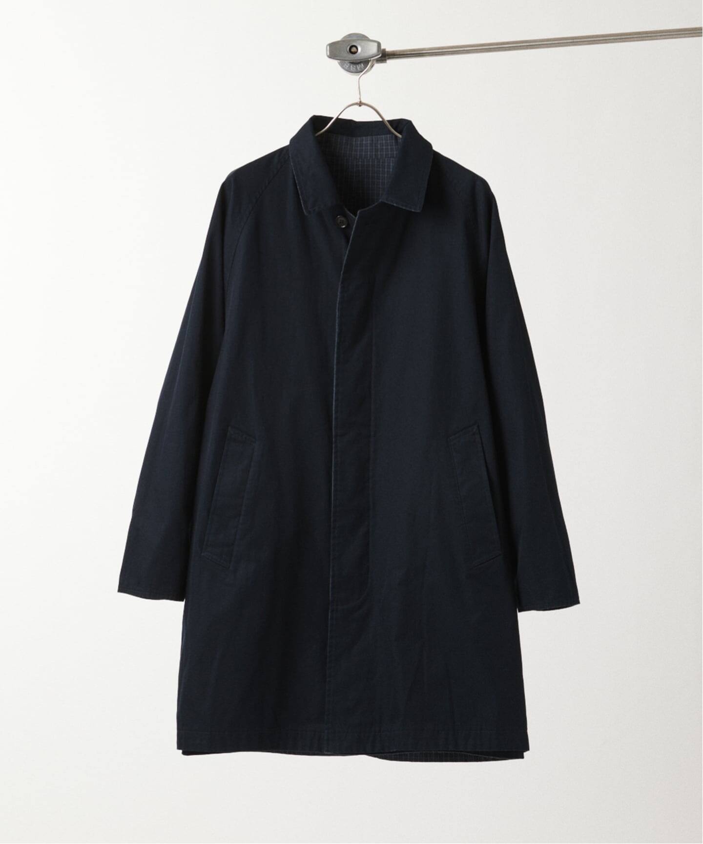 【美品】 STANDARD　JOURNAL　ステンカラーコート　リバーシブル チェック リバーシブル ステンカラー コート（ステンカラーコート