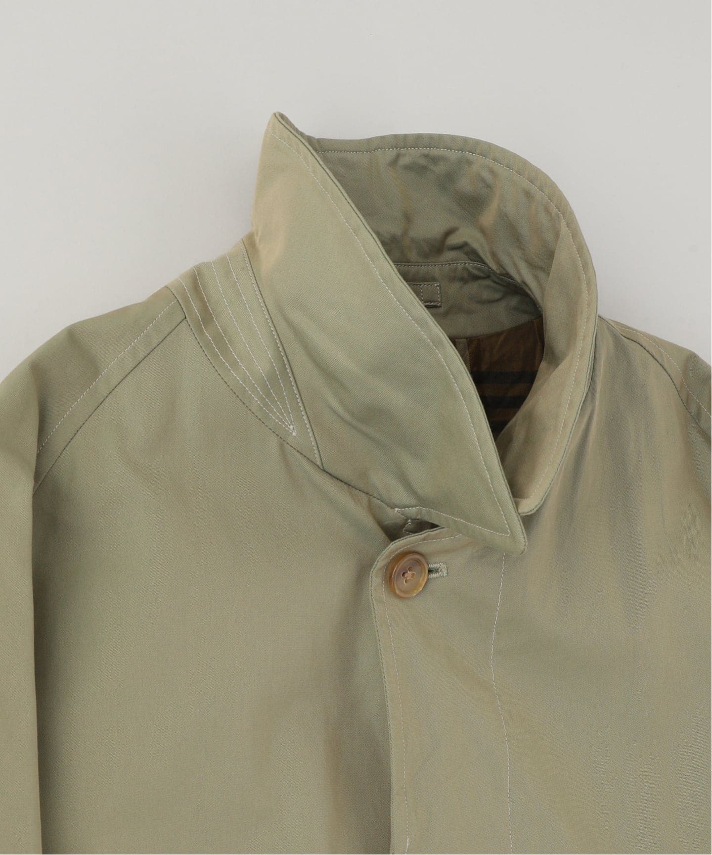 BLURHMS / ブラームス Cotton Gabardine Balmacaan Coat（ステンカラー