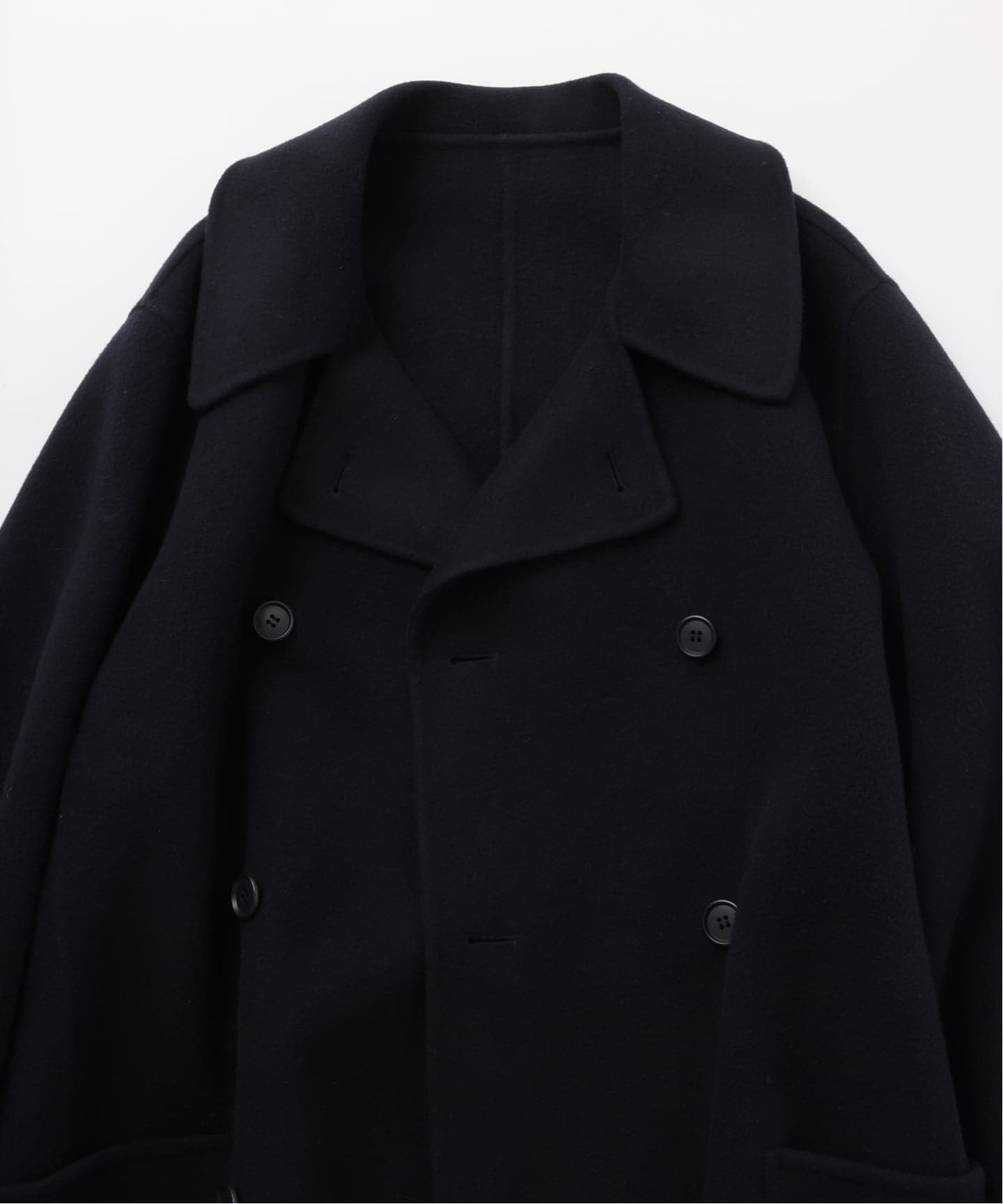 予約》【FOLL / フォル】sp160s wool rever p coat（ピーコート