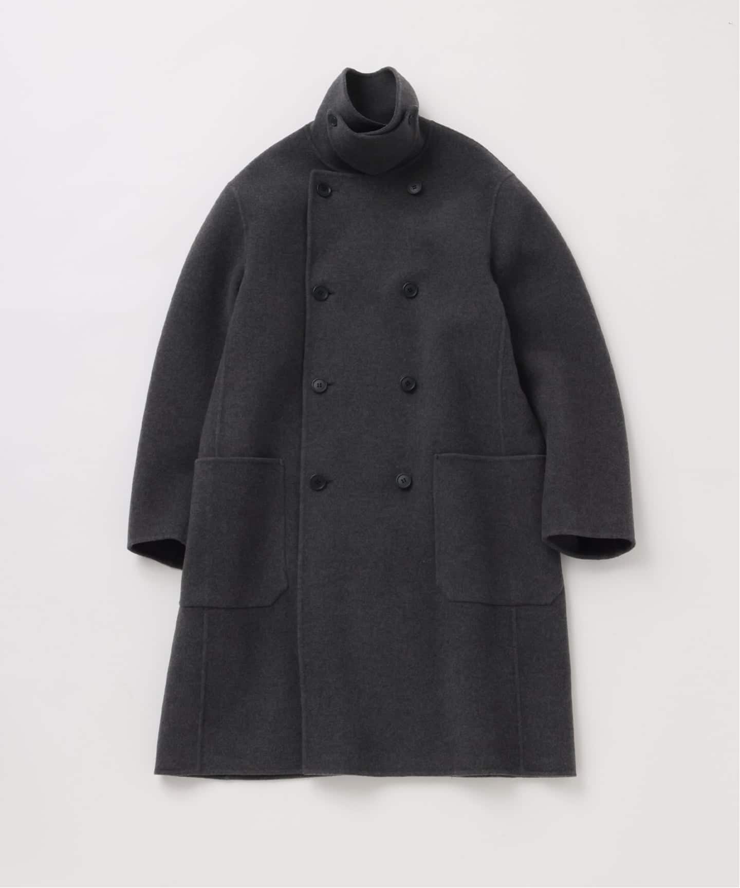 予約》【FOLL / フォル】sp160s wool rever p coat（ピーコート