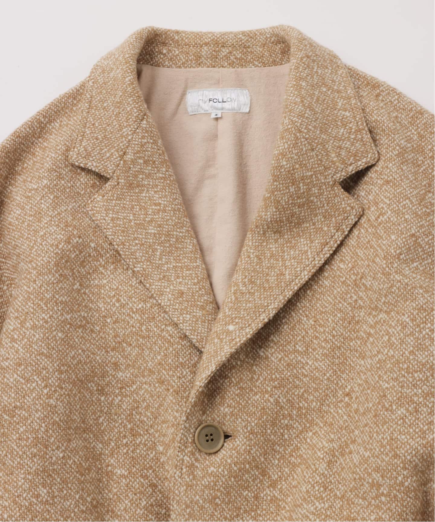 予約》【FOLL / フォル】fine homespun tweed chester coat
