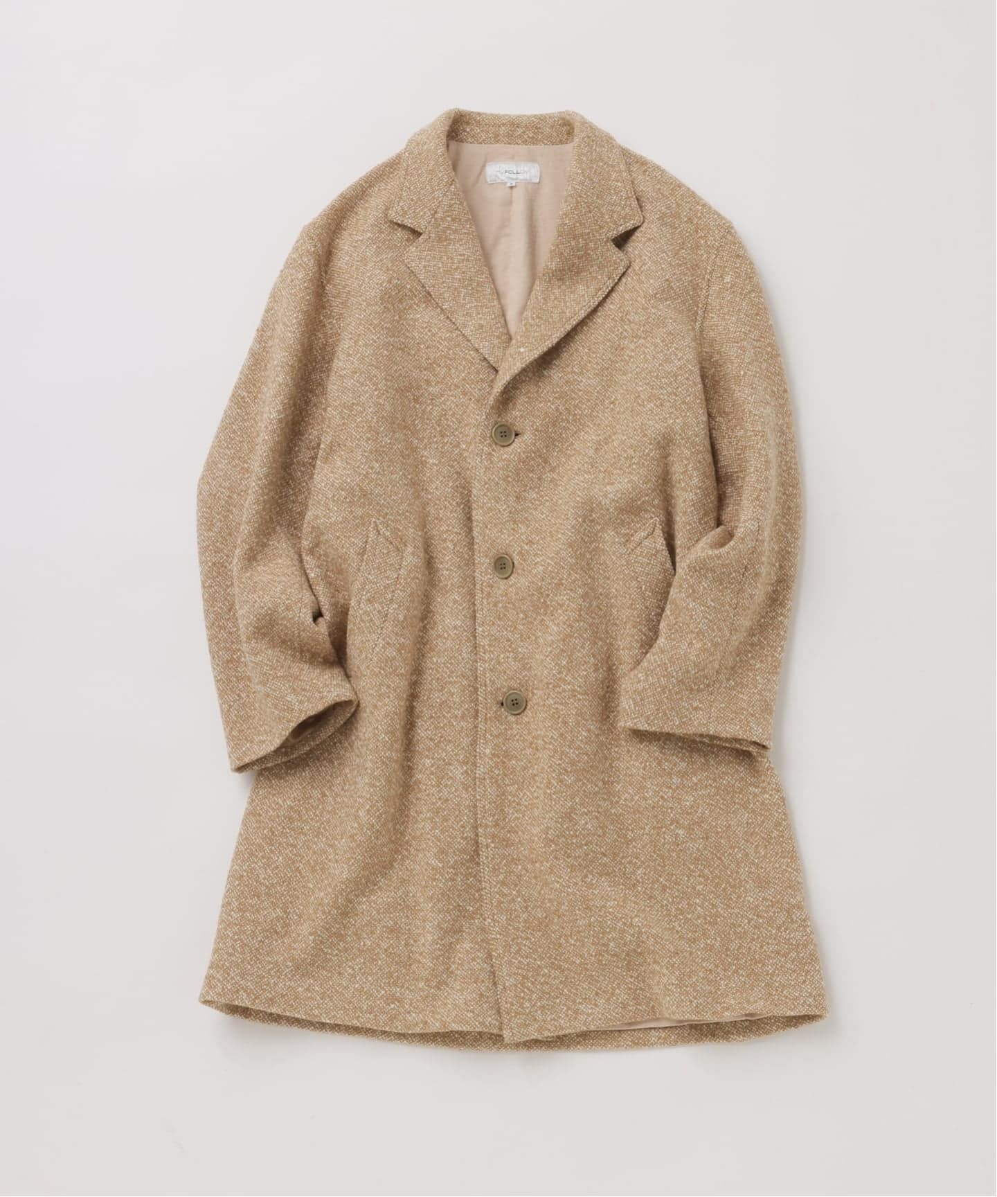 予約》【FOLL / フォル】fine homespun tweed chester coat