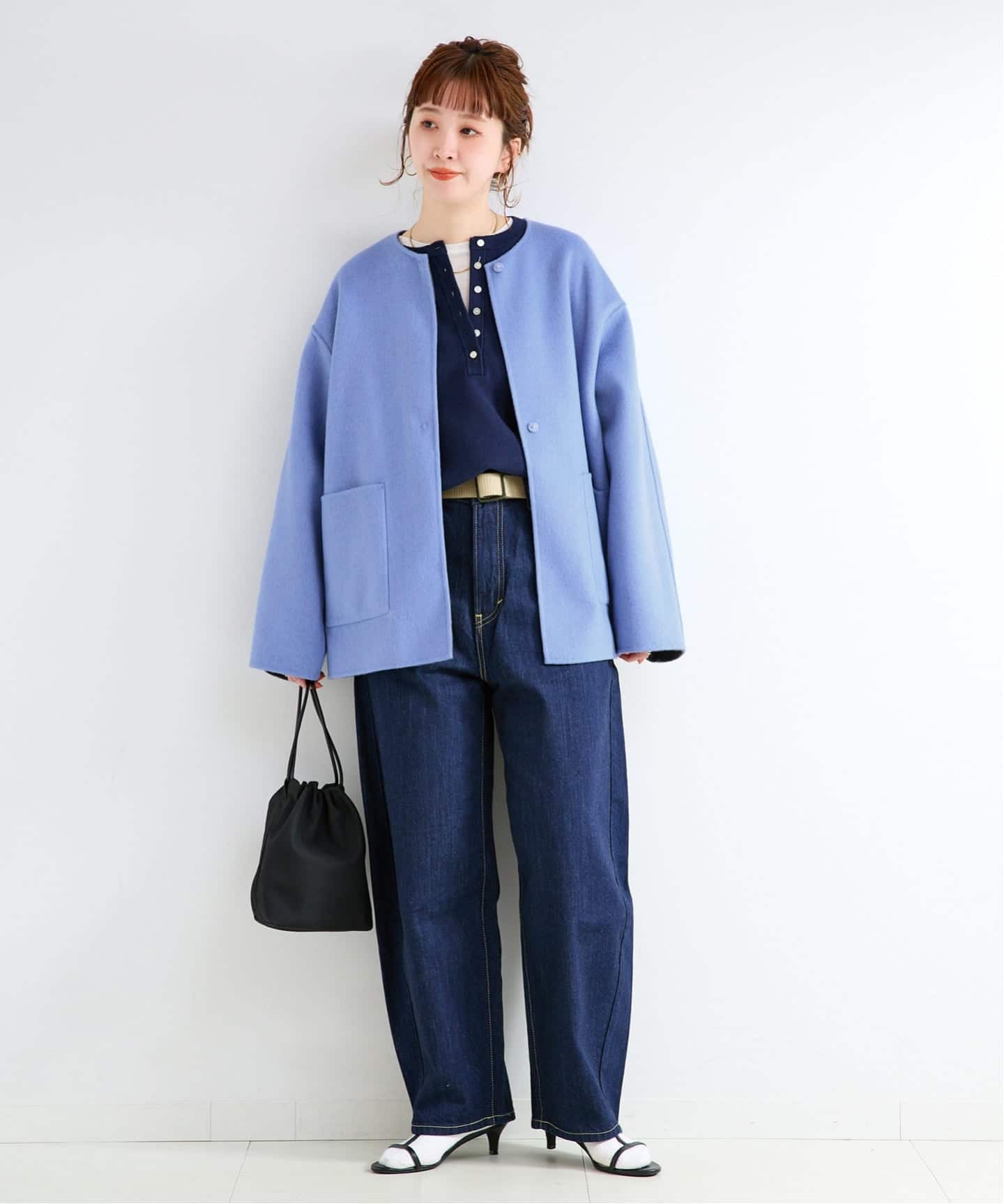 追加2》S120ブレンドショート丈リバーシブルコート（ノーカラーコート