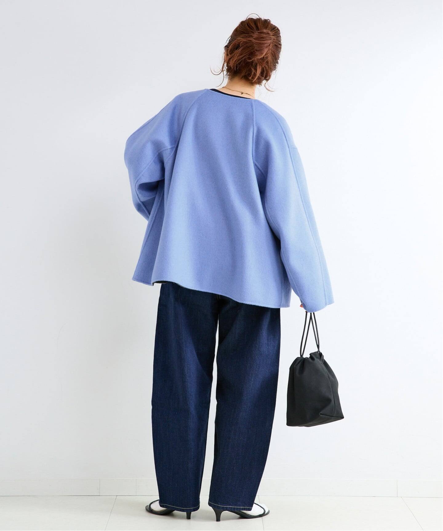 追加2》S120ブレンドショート丈リバーシブルコート（ノーカラーコート