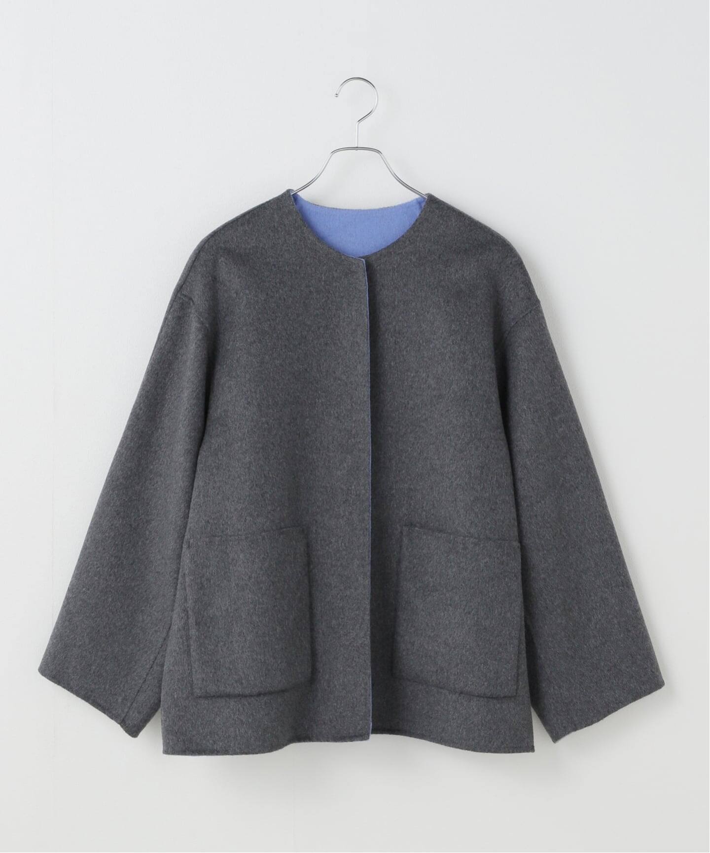 追加2》S120ブレンドショート丈リバーシブルコート（ノーカラーコート