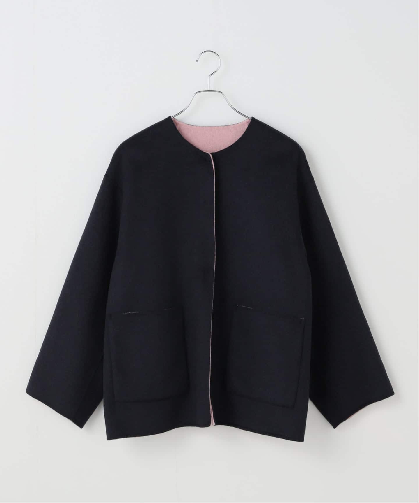 追加2》S120ブレンドショート丈リバーシブルコート（ノーカラーコート