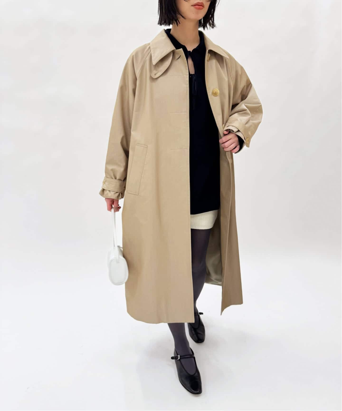 abc ギャバ ステンコート（ステンカラーコート）｜EDIT.FOR LULU