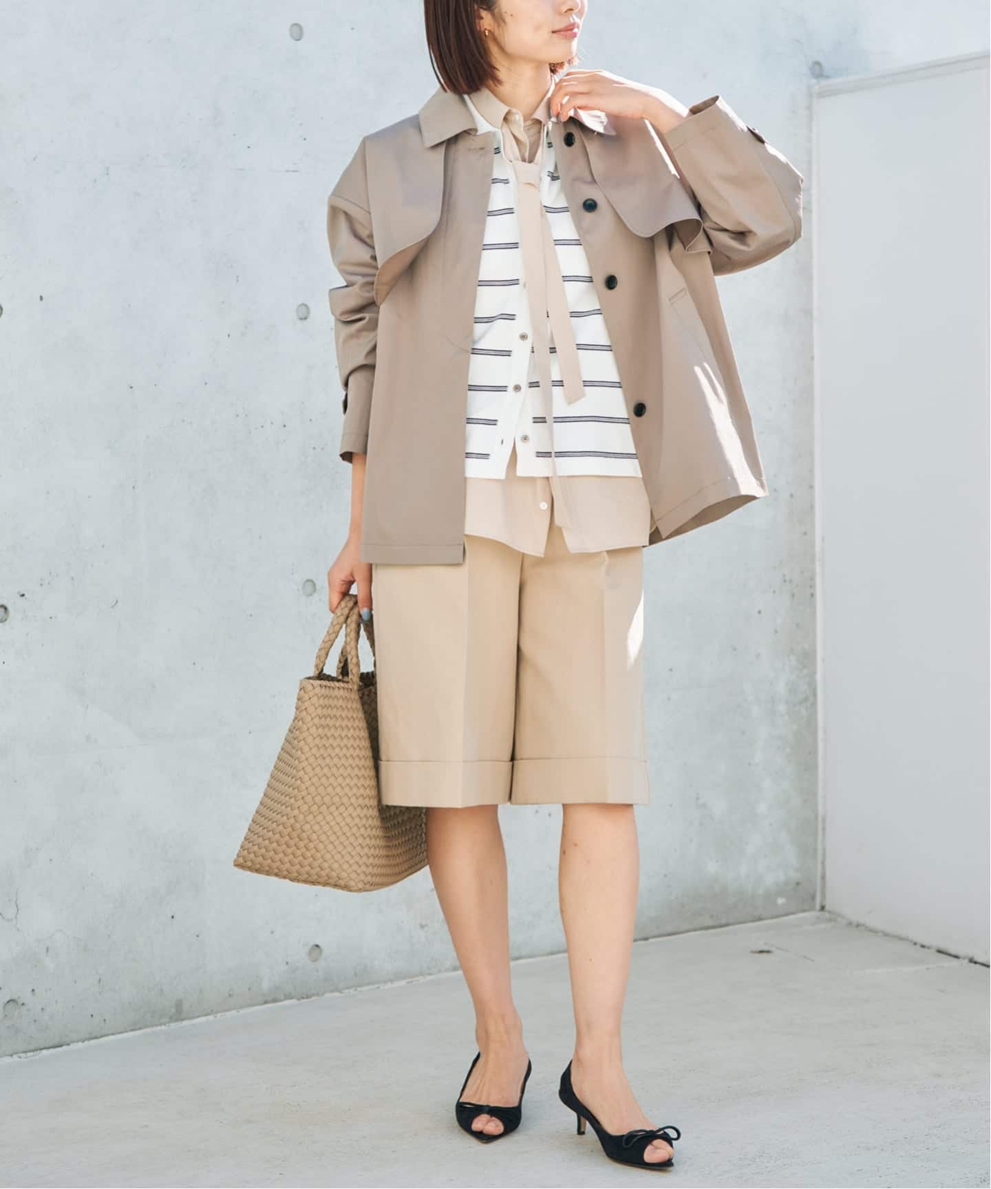 予約》シングルトレンチショートコート（トレンチコート）｜IENA