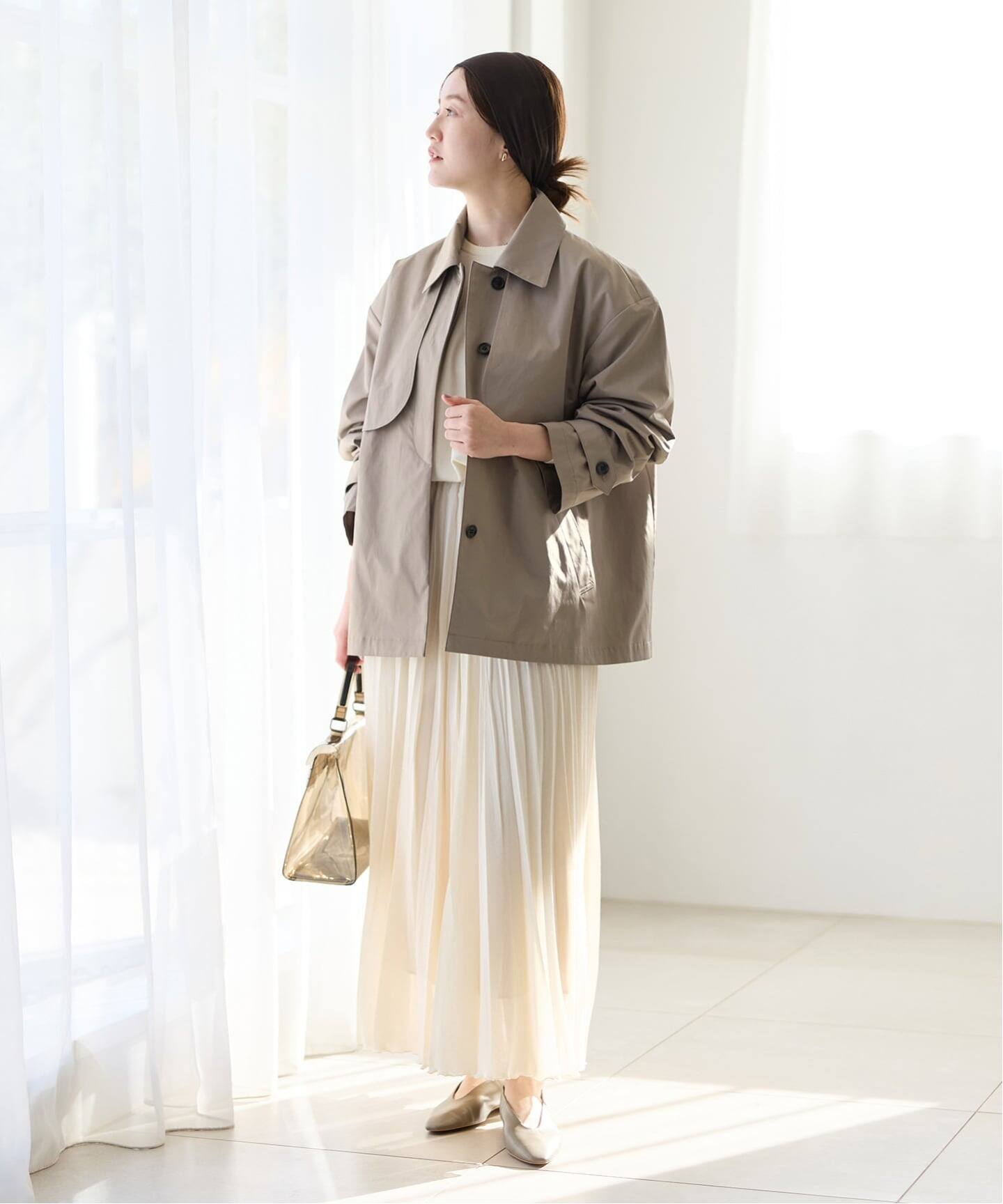 予約》シングルトレンチショートコート（トレンチコート）｜IENA