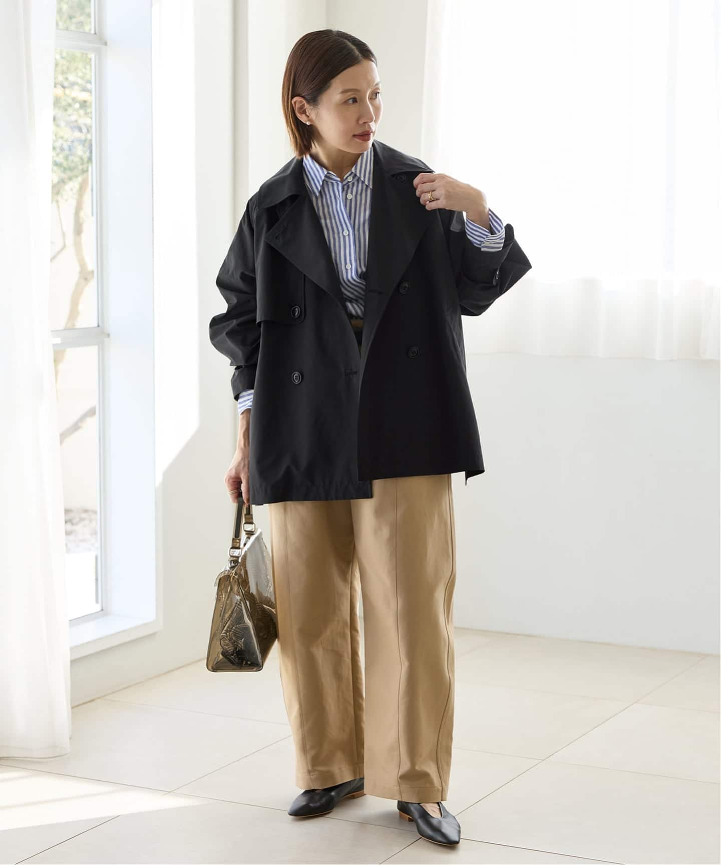 新色あり/WEB限定/追加4》ポプリンオーバーショートコート（その他