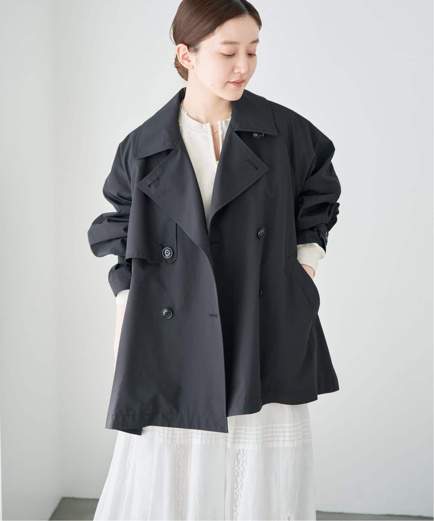 新色あり/WEB限定/追加4》ポプリンオーバーショートコート（その他