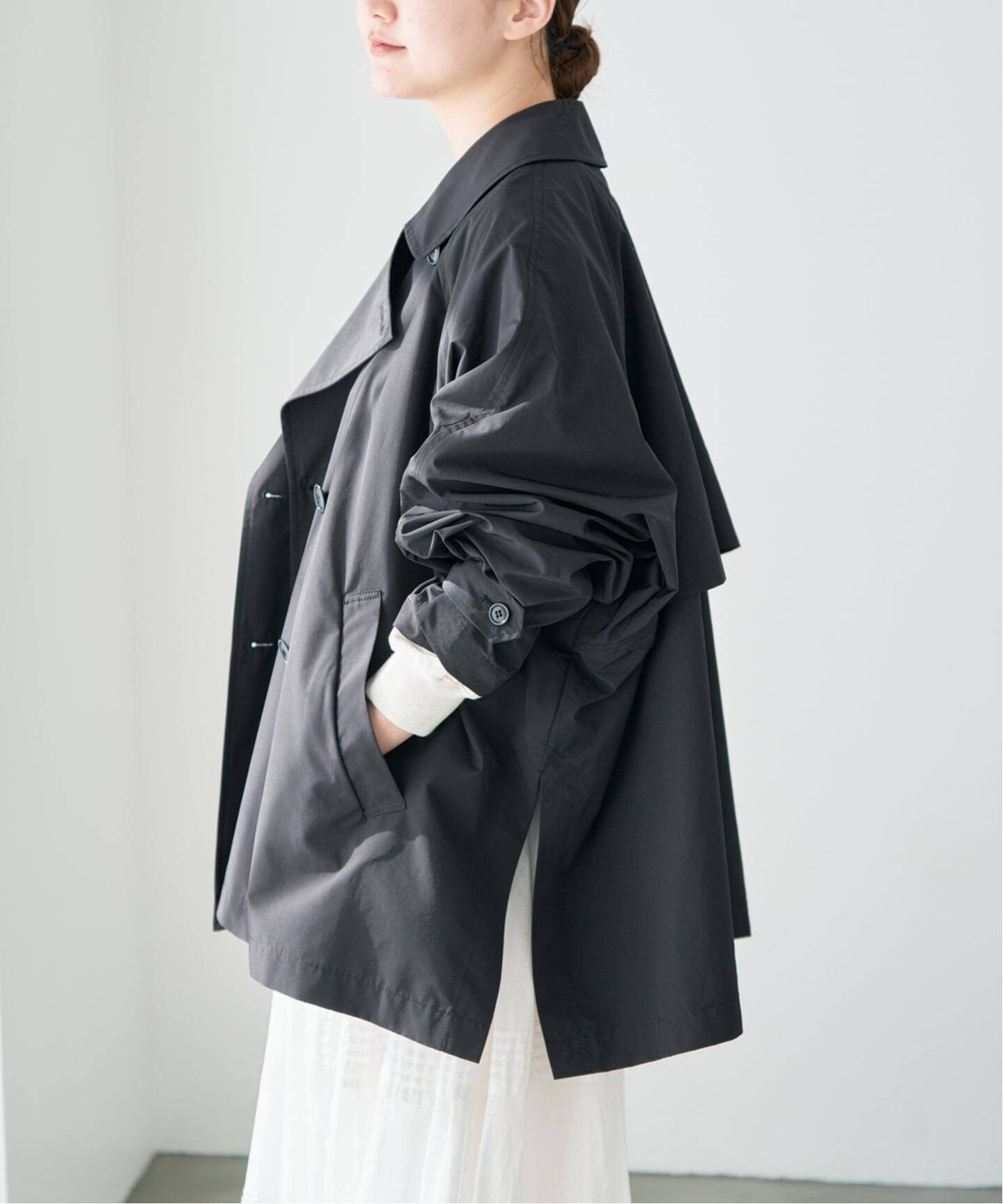 新色あり/WEB限定/追加4》ポプリンオーバーショートコート（その他