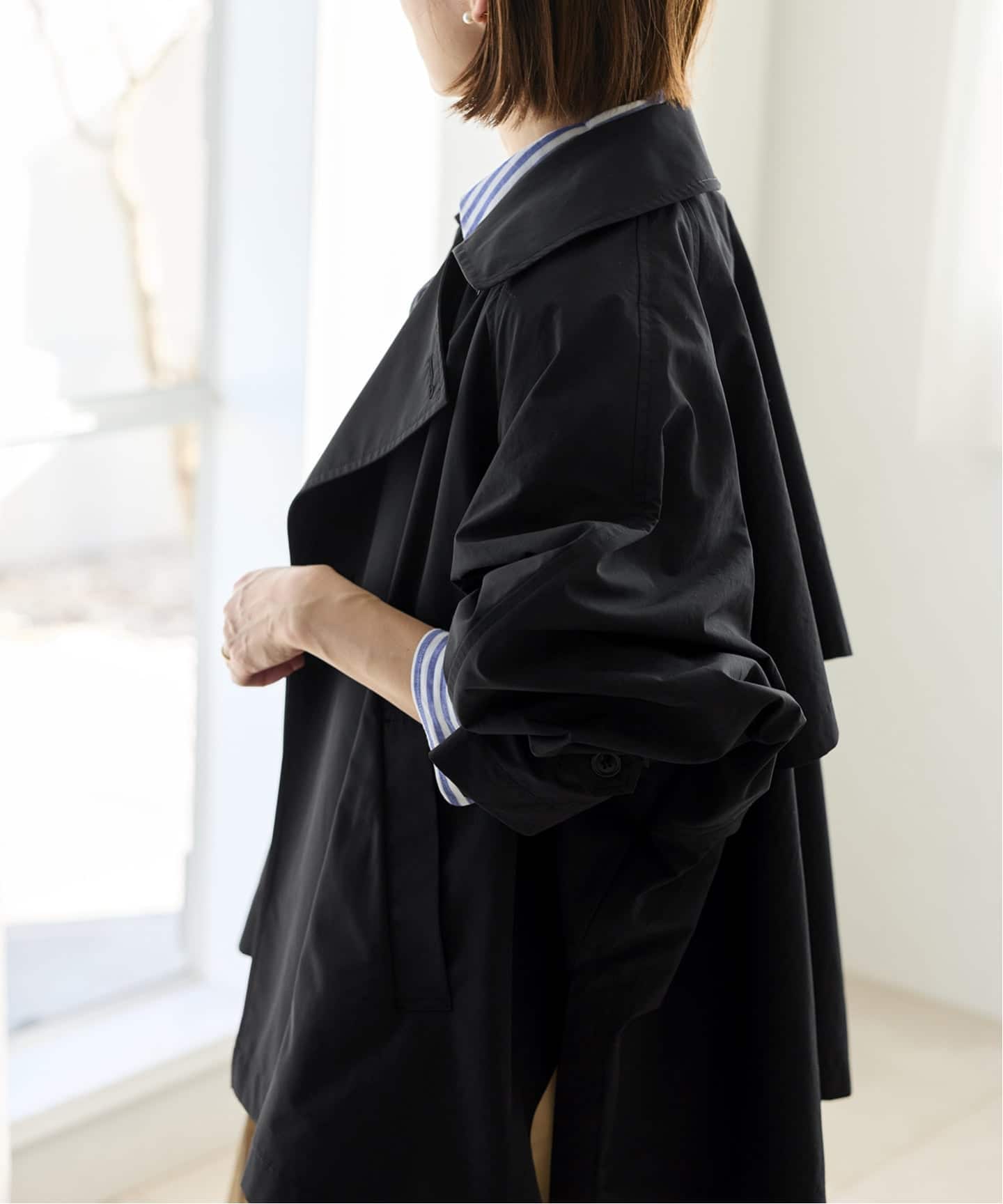 新色あり/WEB限定/追加4》ポプリンオーバーショートコート（その他