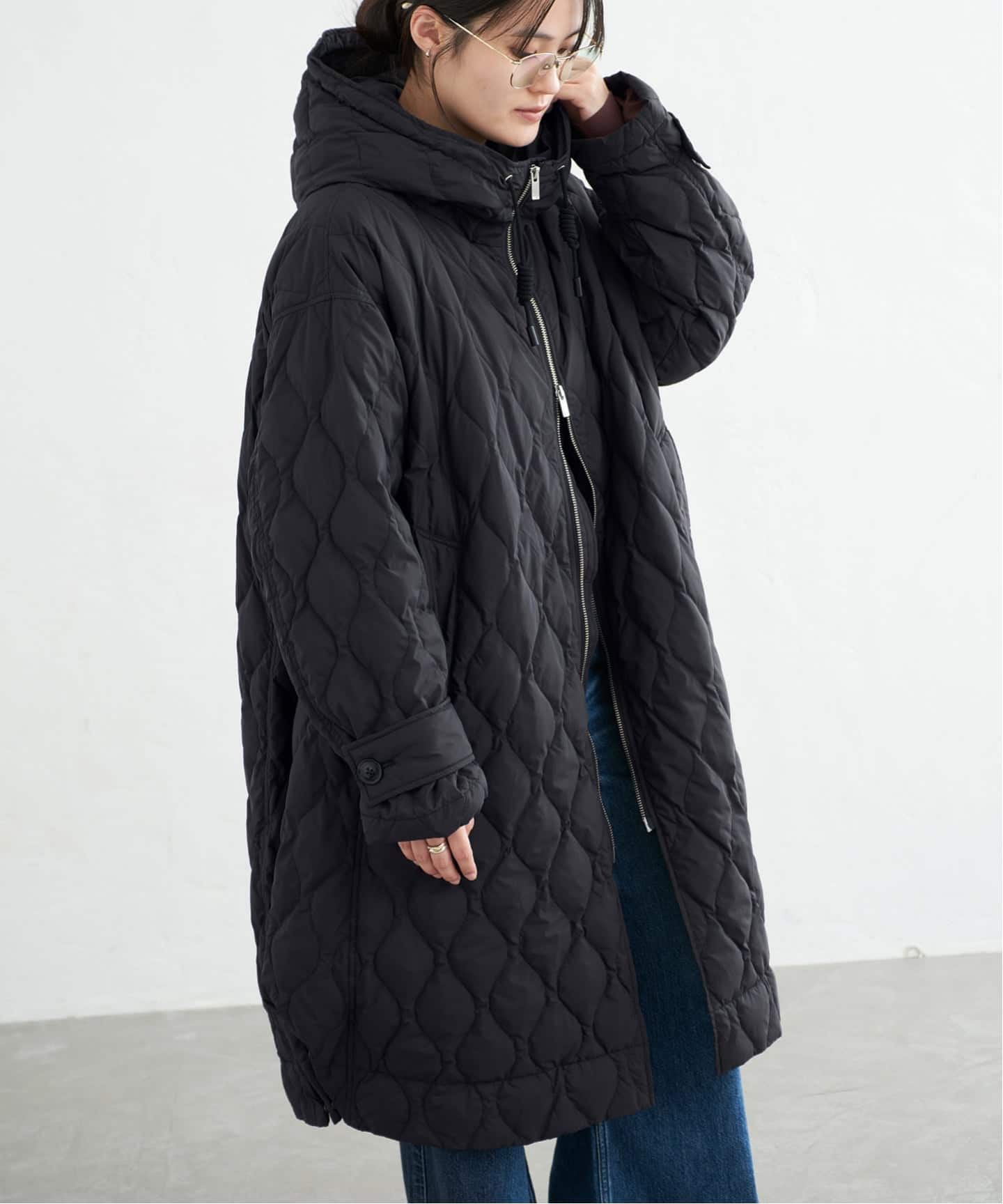 予約》miffew/ミフュー TENT LINE ZIP UP DOWN CT ダウンコート