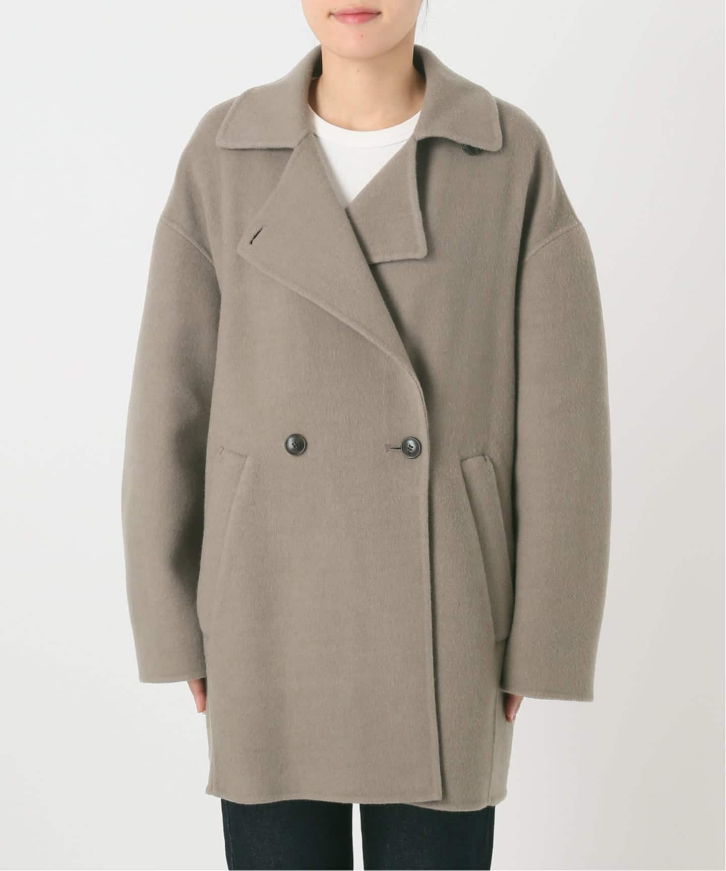 シリーズあり/追加予約》souple wool ダブルフェイスミドルコート