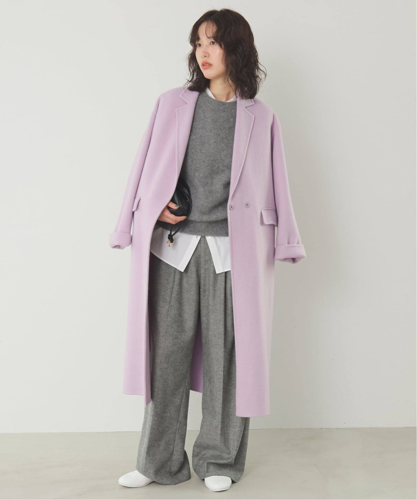 シリーズあり/追加予約》souple woolダブルフェイスチェスターコート 