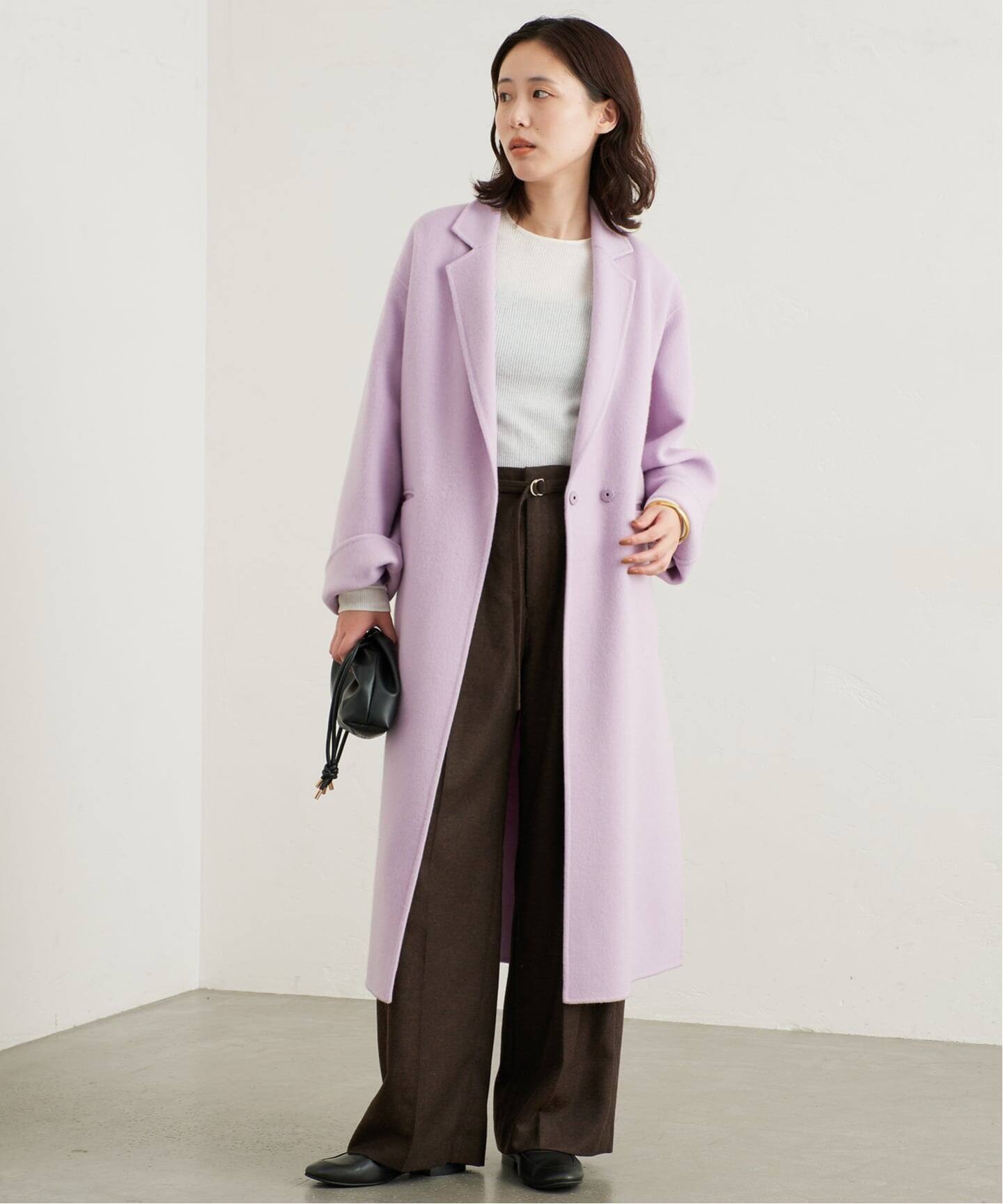 シリーズあり/追加予約》souple woolダブルフェイスチェスターコート 